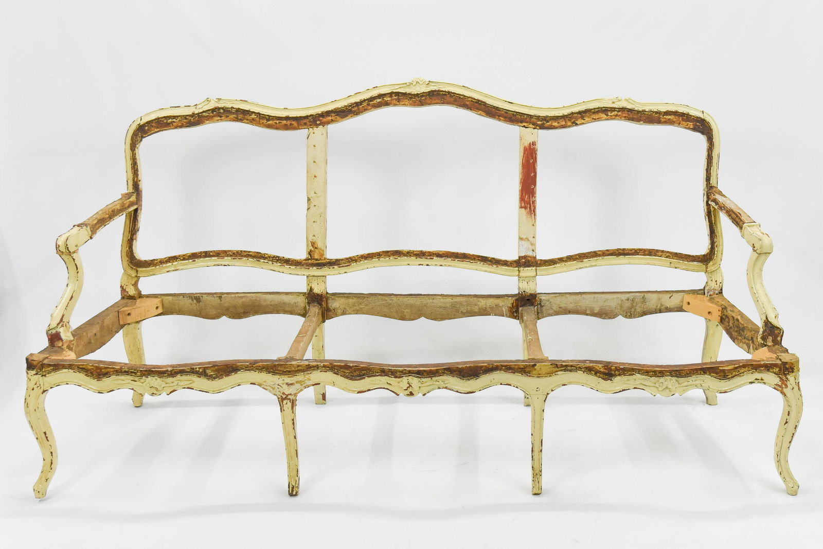 18th/19thC Antique 3-Pc Italian Settee & Chair Frames (1 of 15)