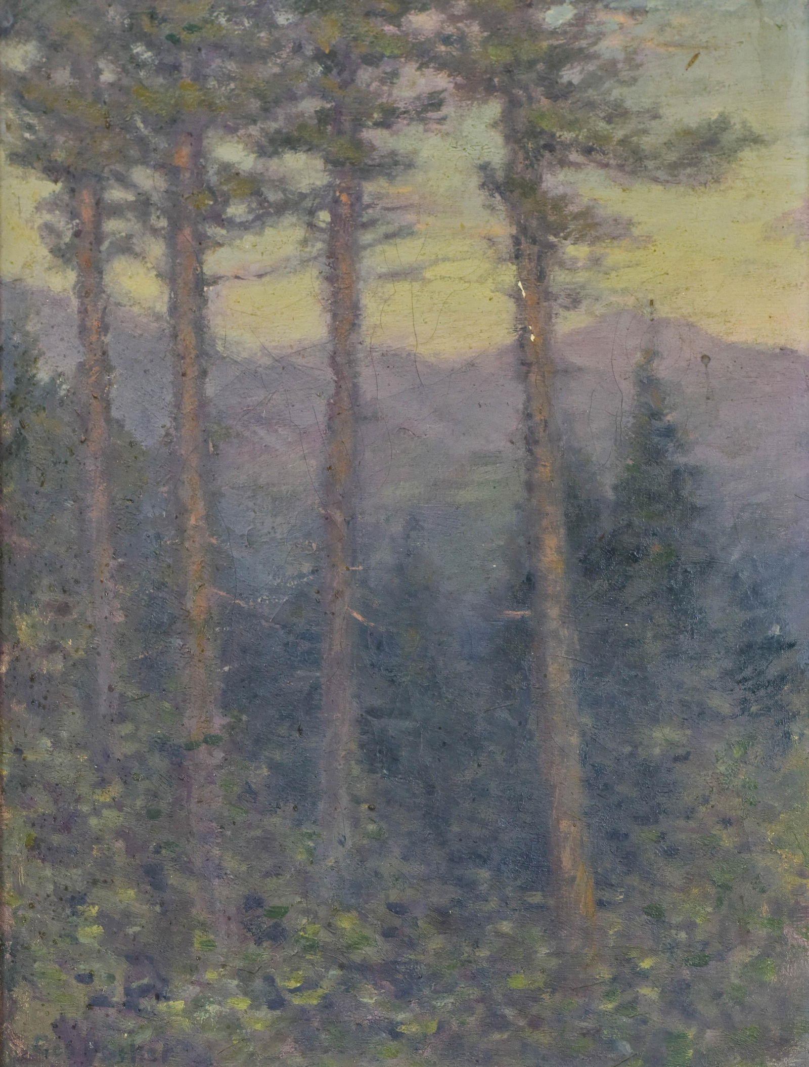 Geo Parker Pennsylvania Landscape Painting Gilt Frame (1 of 3)