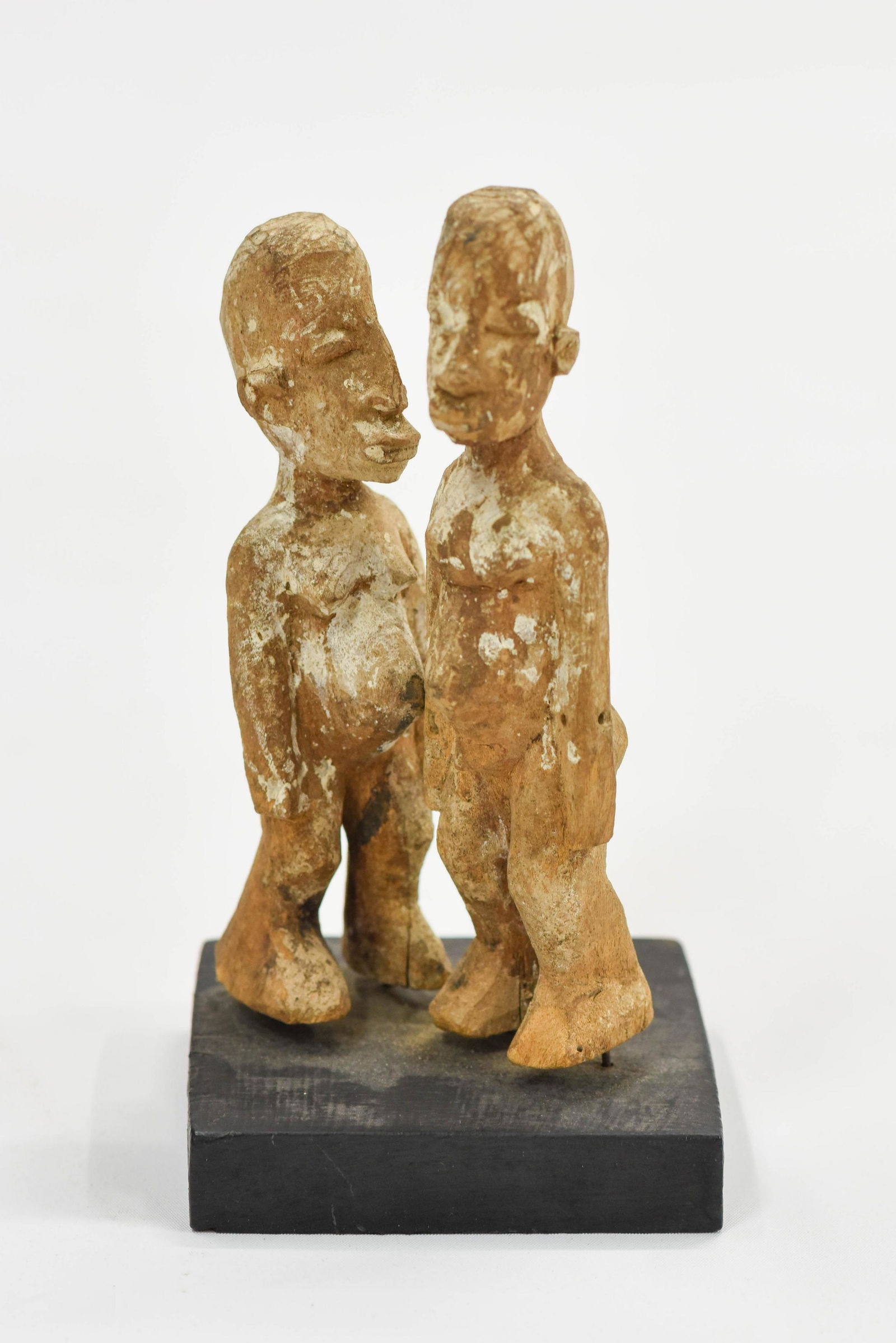 Old African Yoruba Baluba Carved Wood Figure Group (1 of 6)