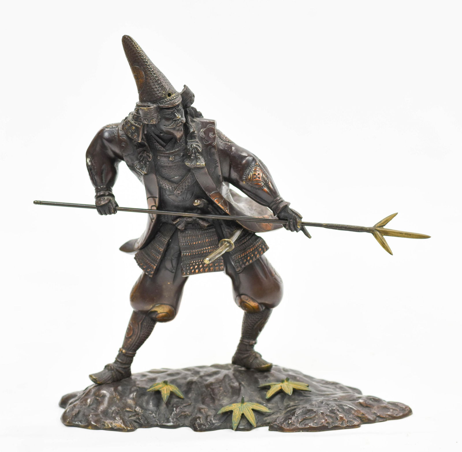 Fine Meiji Period Japanese Bronze Samurai Statue (1 of 7)