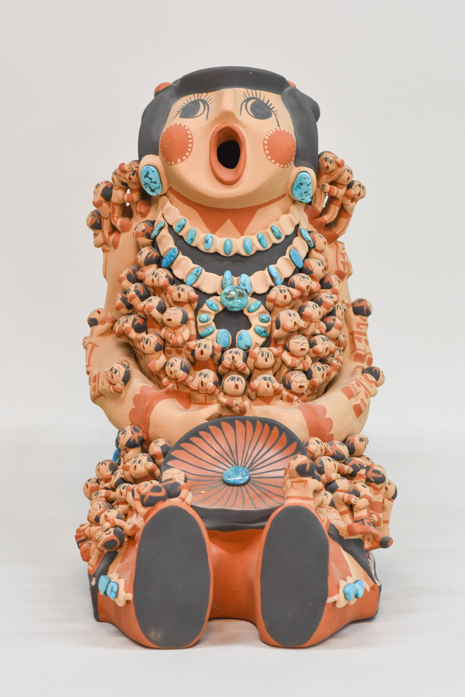 17" Native American Jemez Storyteller by Caroline Sando (1 of 7)