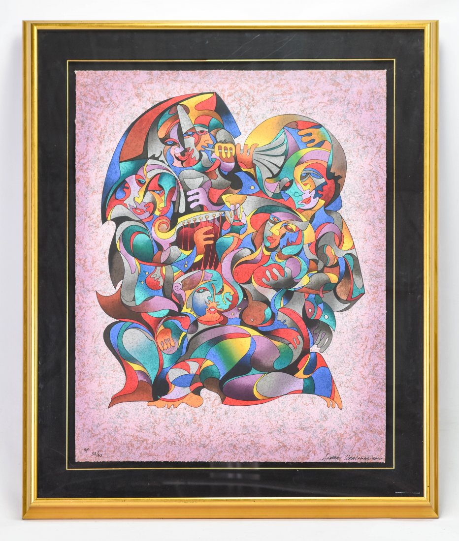 Signed Anatole Krasnyansky Serigraph "Love Song" (1 of 6)