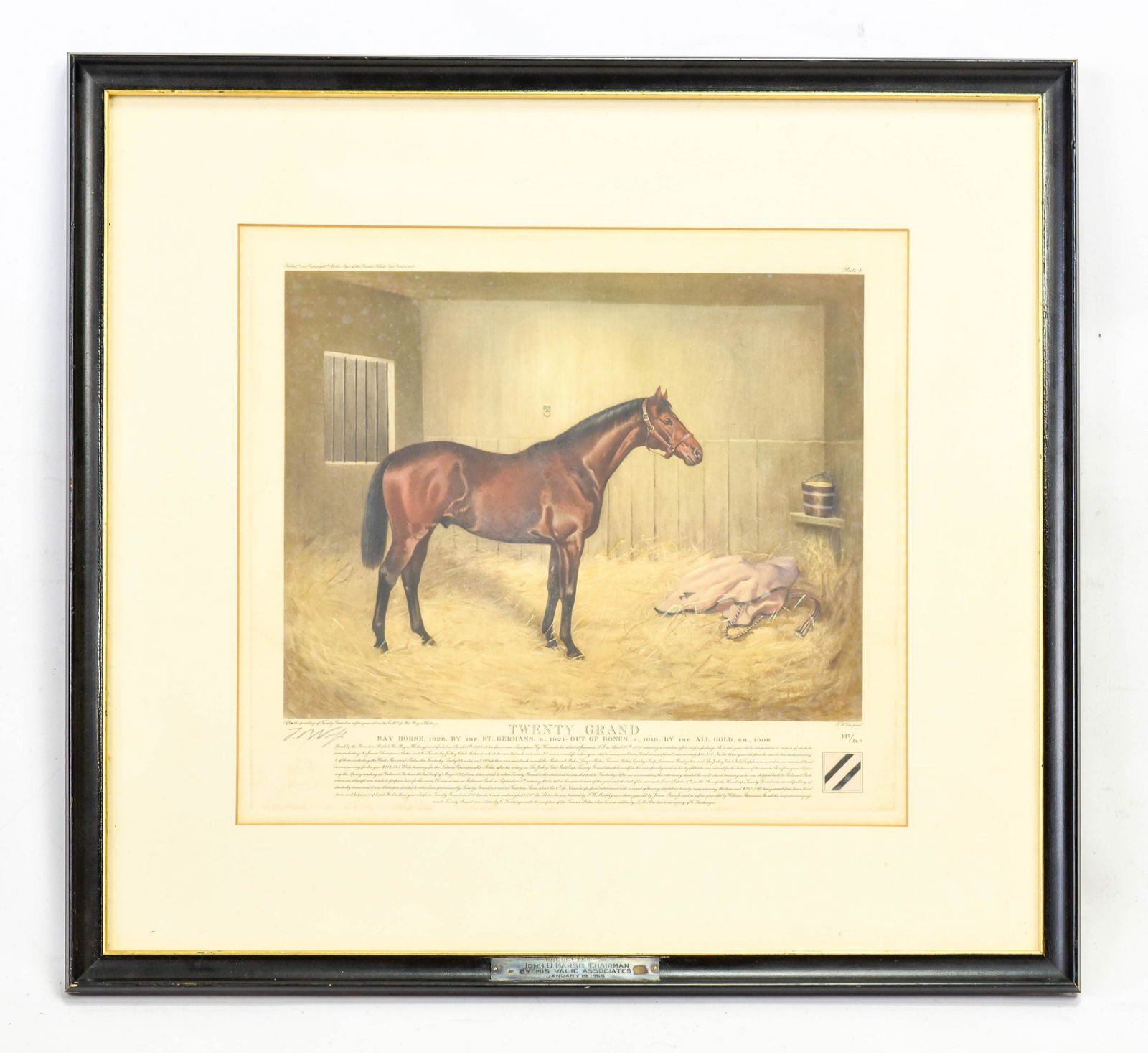 Voss, Franklin Brooke Signed Equestrian Horse Print (1 of 6)