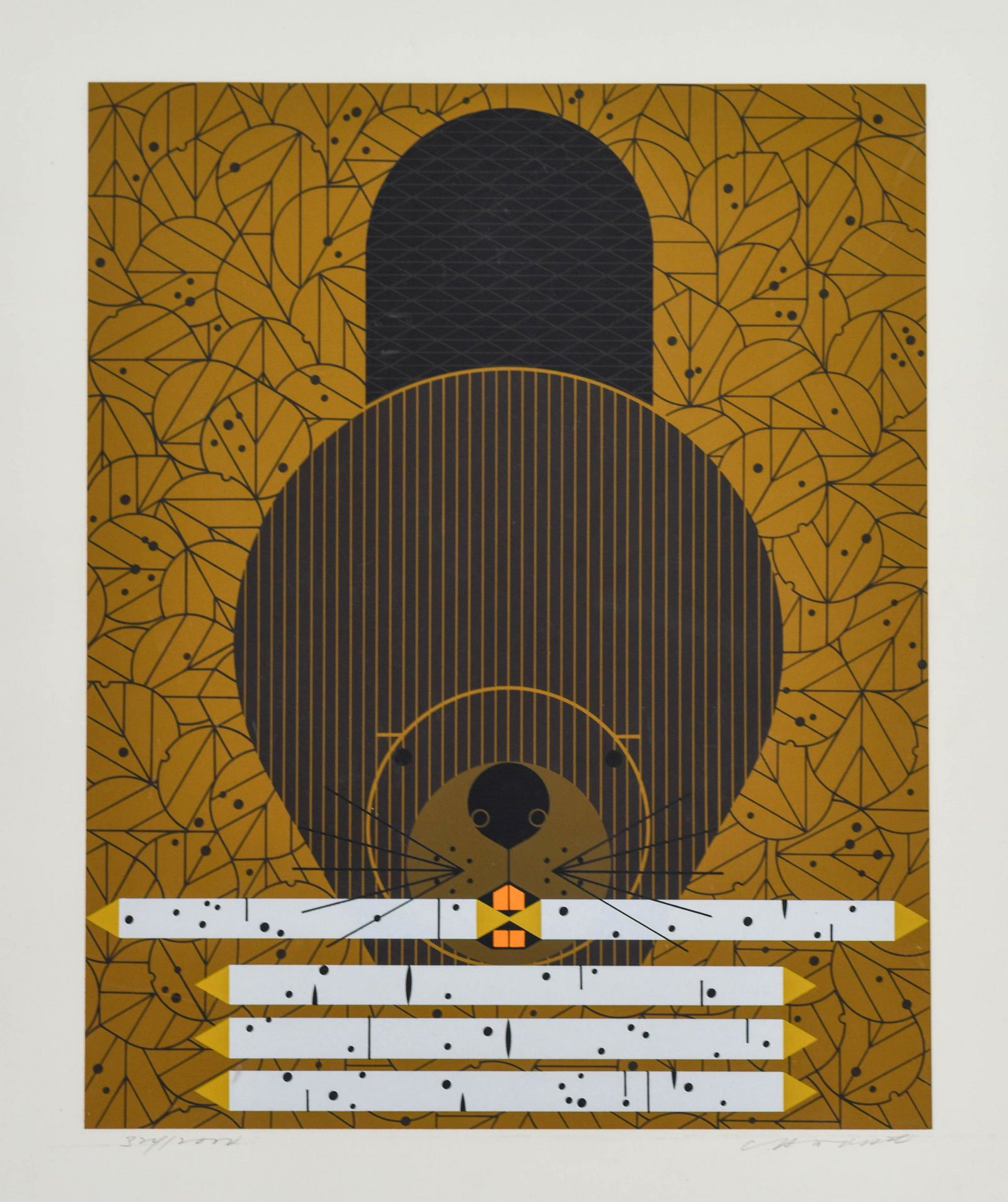 Harper, Charles "The Beaver" 1975 Serigraph Print (1 of 4)