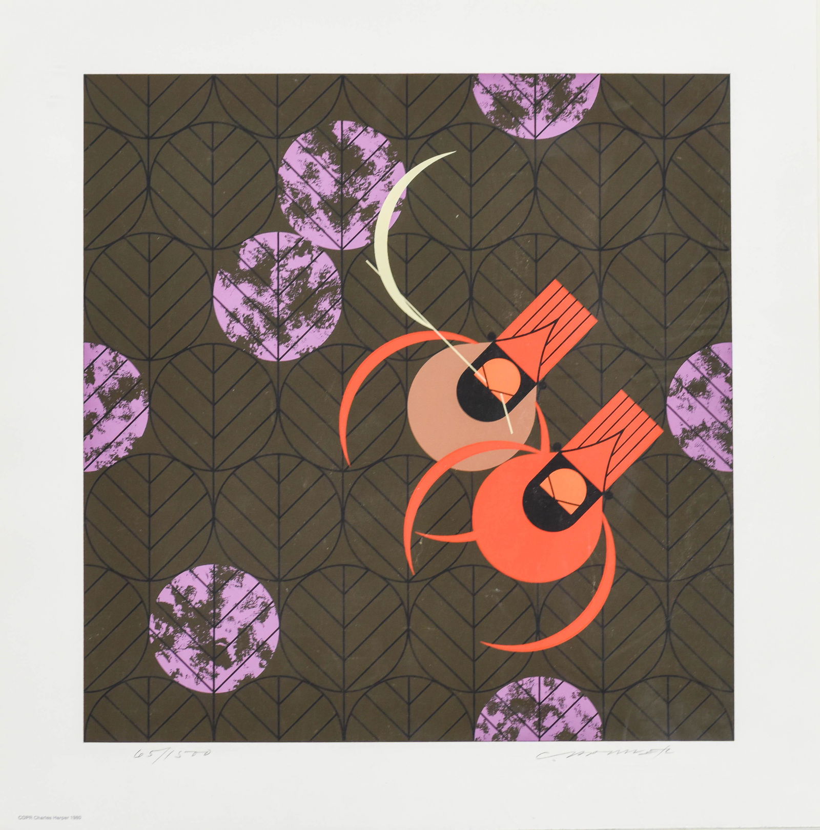 Harper, Charles "Redbirds and Redbuds" 1980 Serigraph (1 of 5)