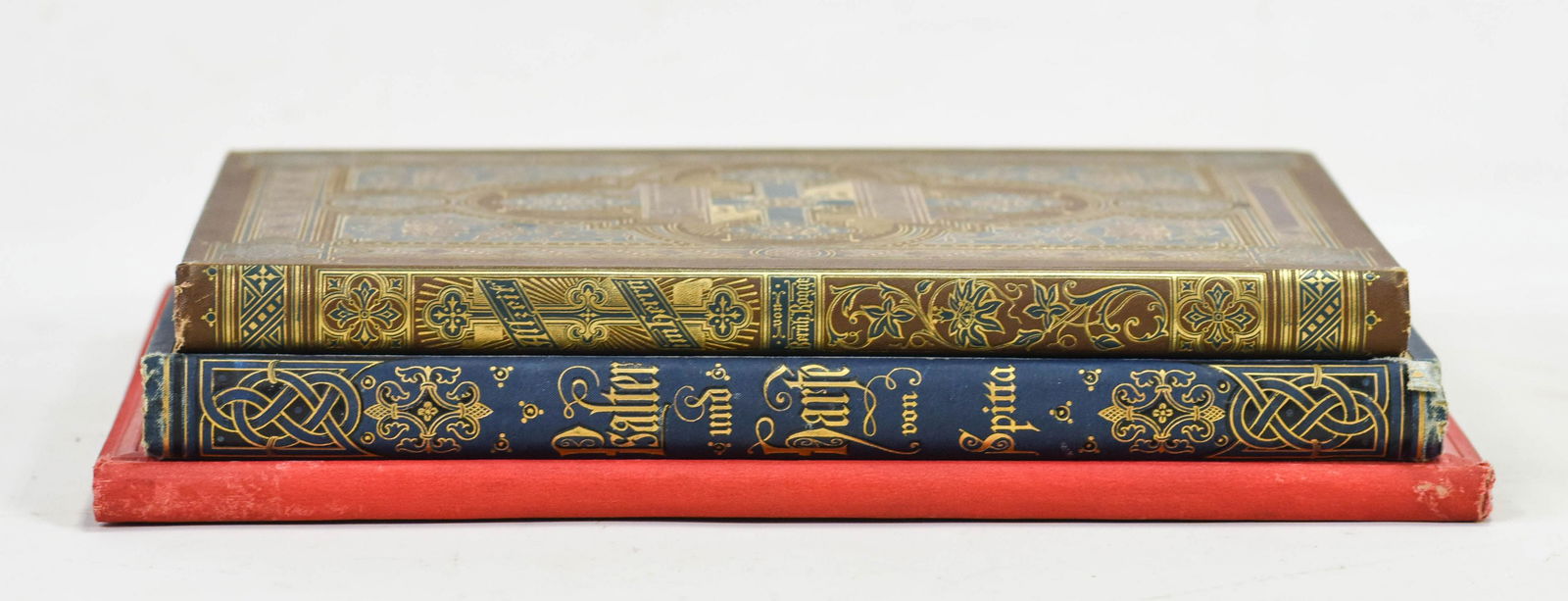 3 Volumes Fine German Gilt Stamped Bindings Religious (1 of 7)