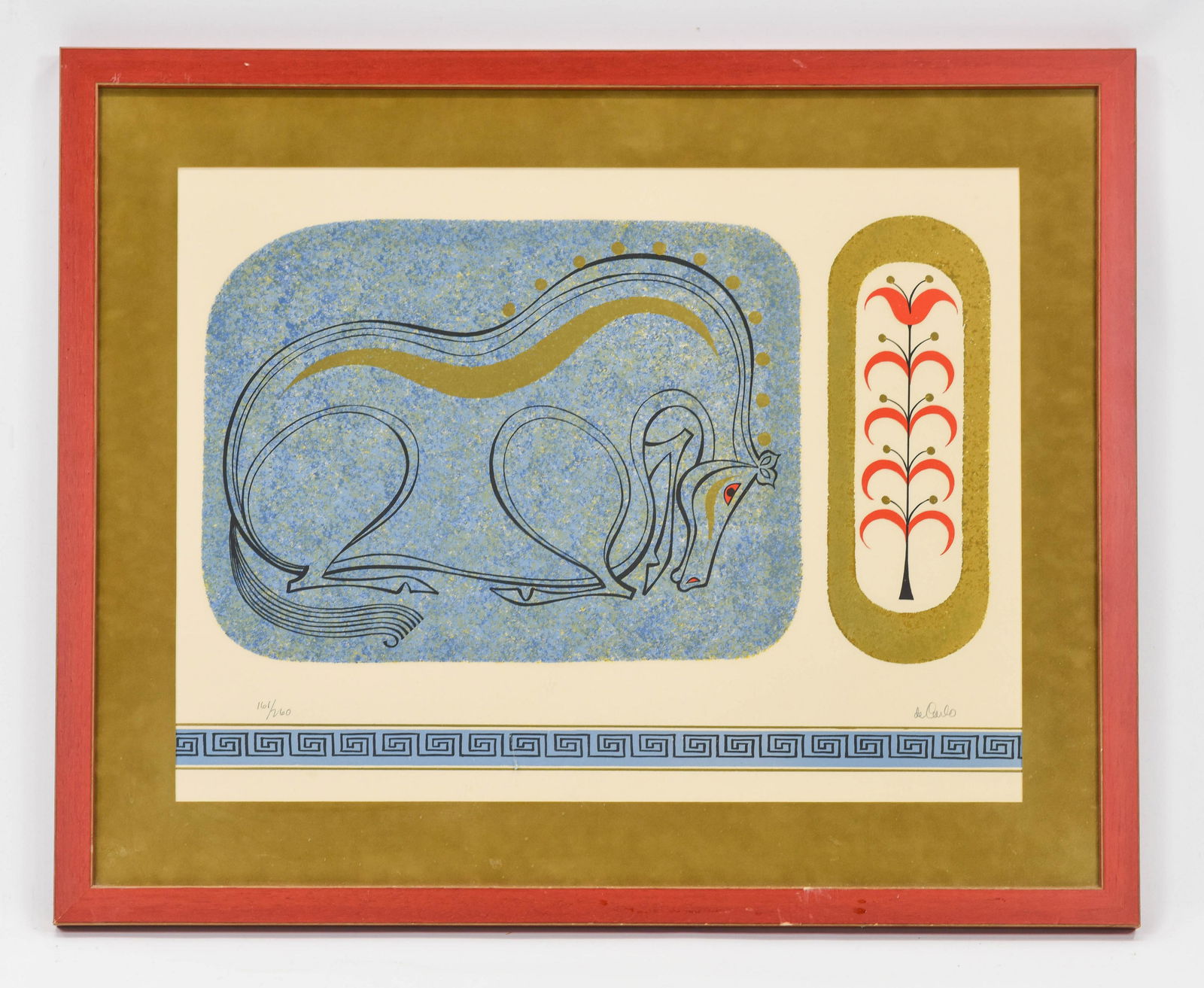 Keith De Carlo BLUE HORSE Lithograph 161/260 (1 of 5)