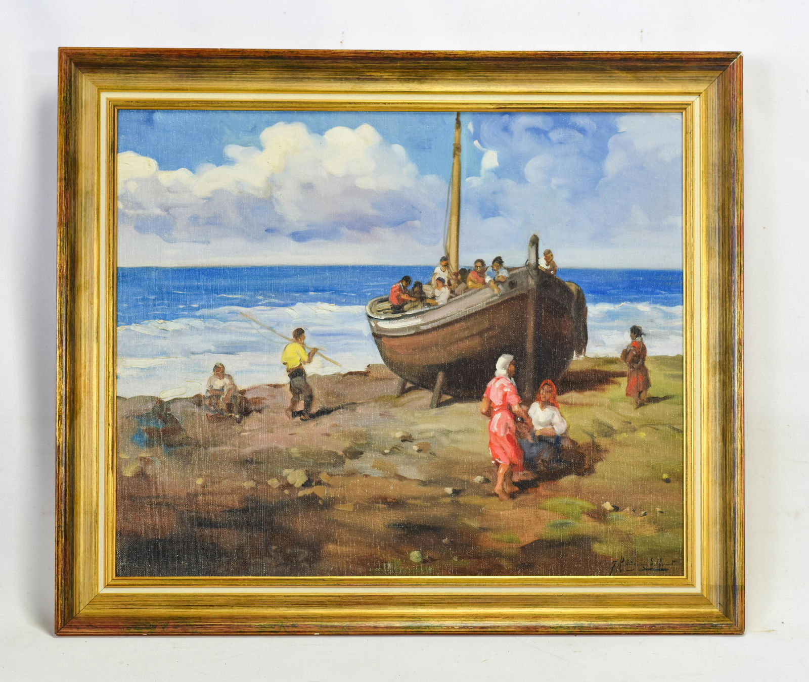 Clement, Francisco Rodriguez Sanchez. "Boat on Beach" (1 of 4)
