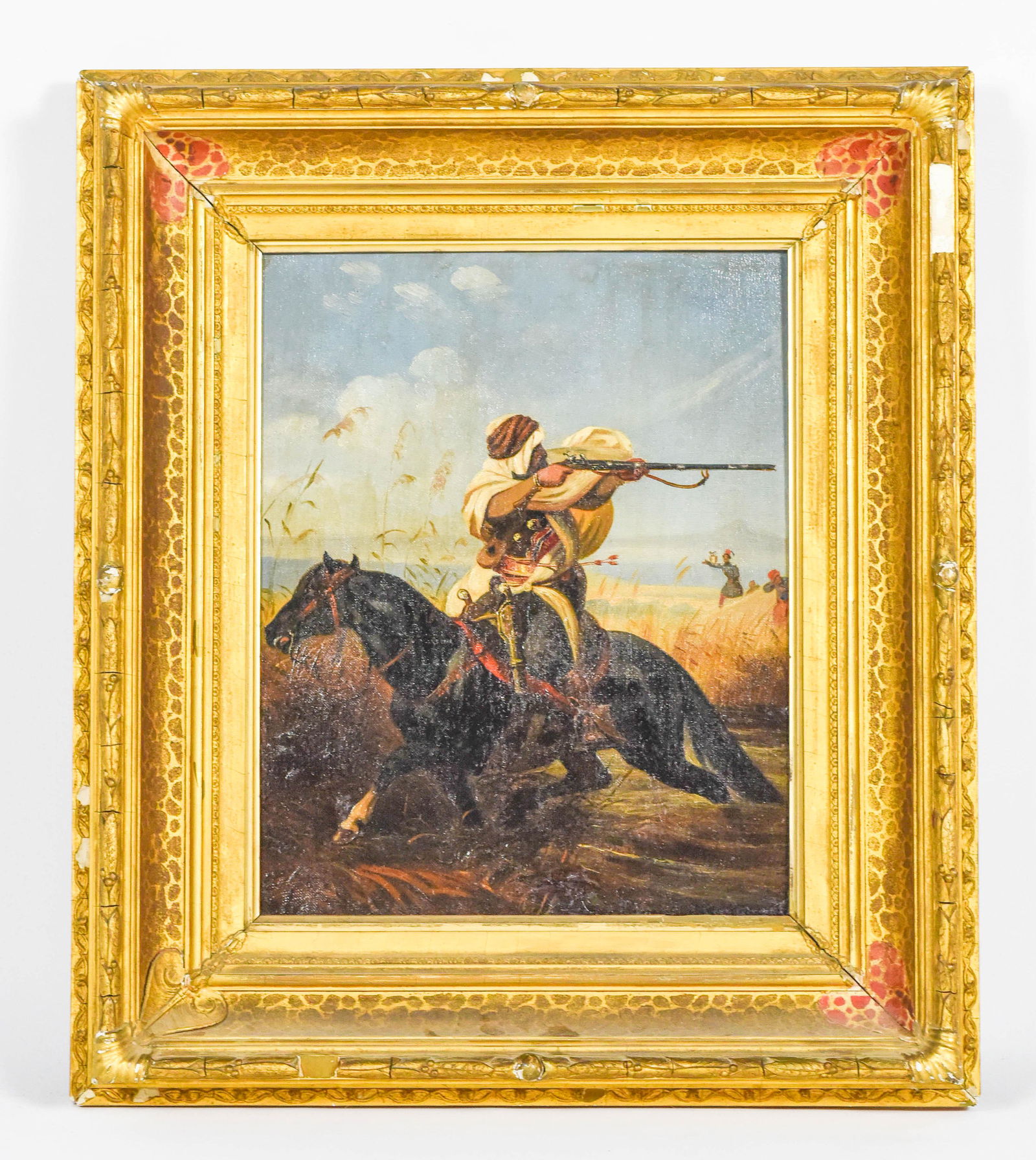 After Horace Vernet "Arab Horseman" Oil on Canvas (1 of 4)