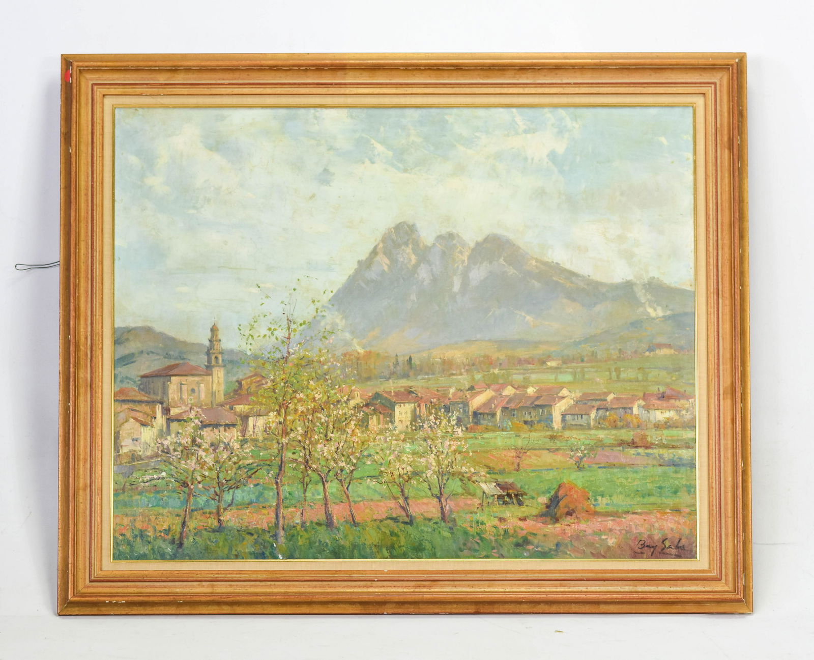 Salado, Juan Bayon. "Mountain Landscape" Oil on Panel" (1 of 5)