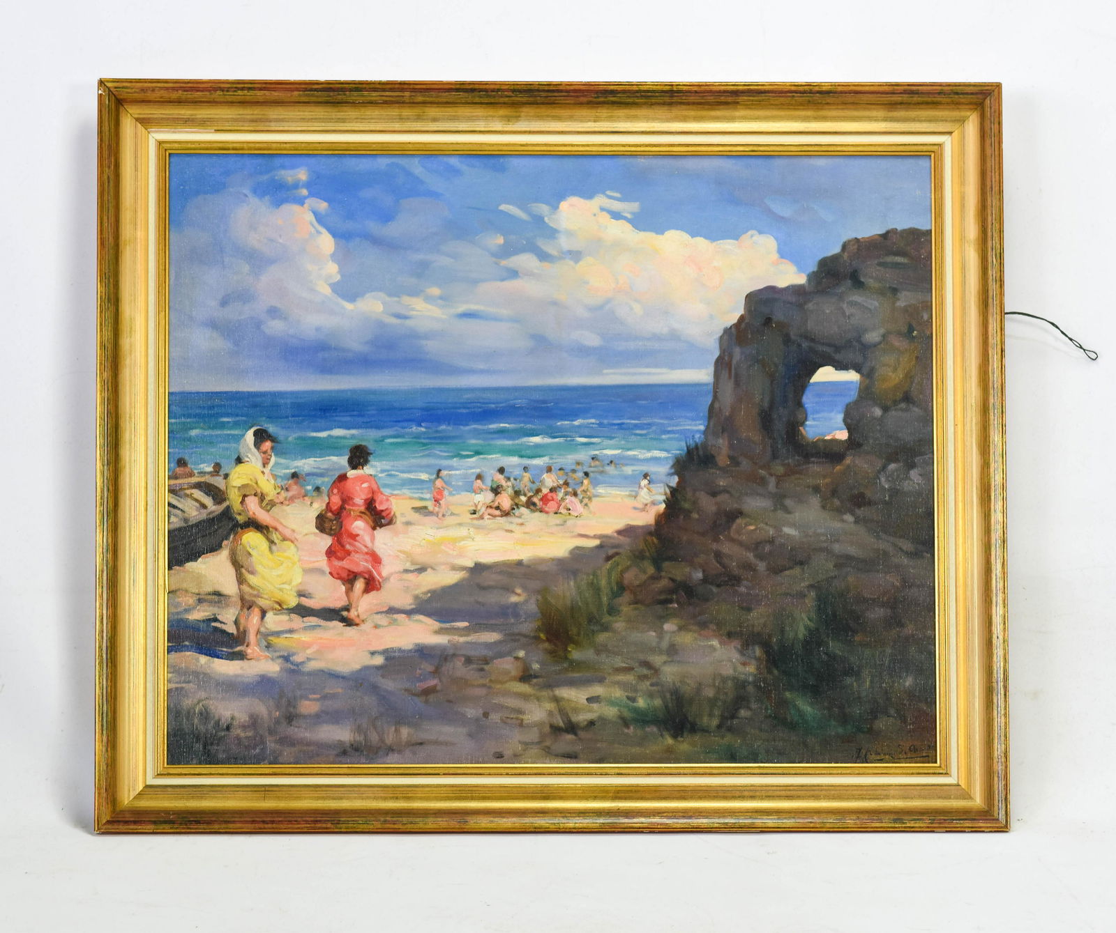 Clement, Francisco Rodriguez Sanchez. "Beach Scene" (1 of 4)