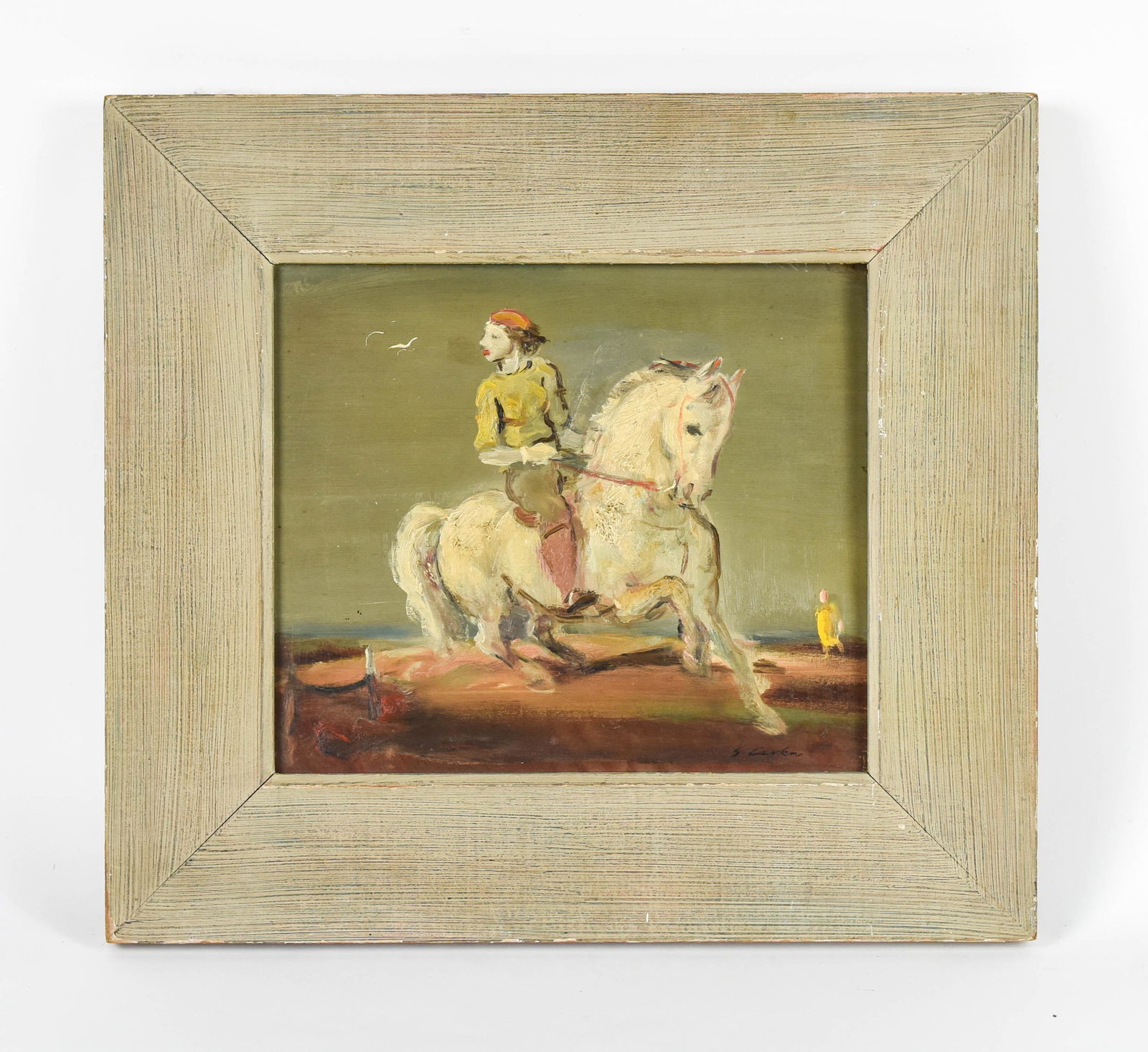 Csoka, Stephen (Istvan) "The Rider" Oil Panel 1930s (1 of 7)