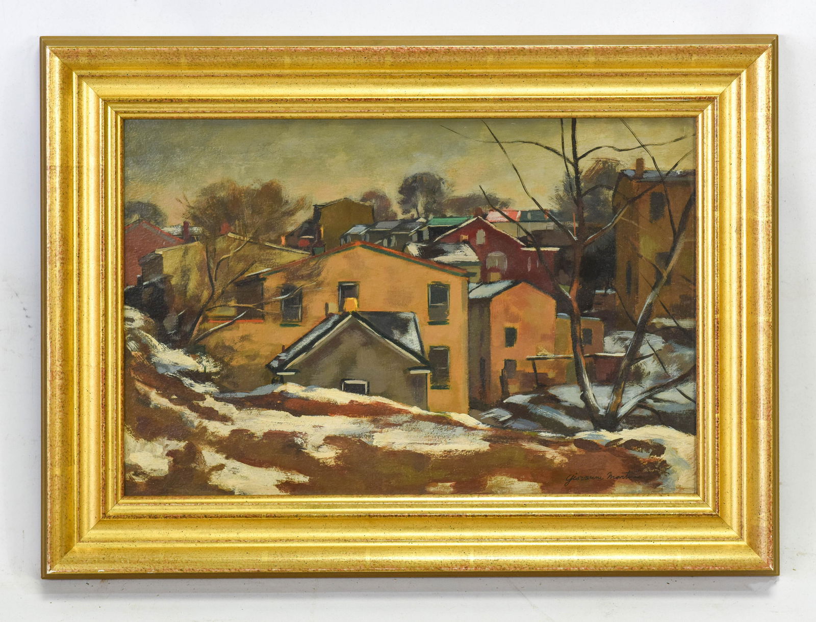 Martino, Giovanni  "Snow Patches" Oil on Board 1940. (1 of 5)