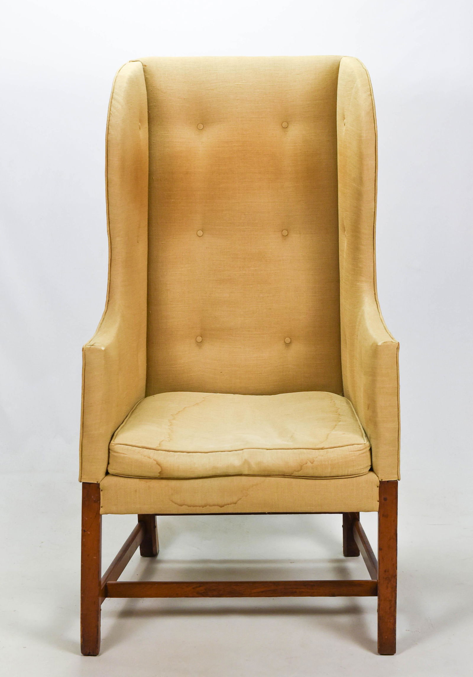 18thC George III Style Walnut Wing Chair (1 of 10)