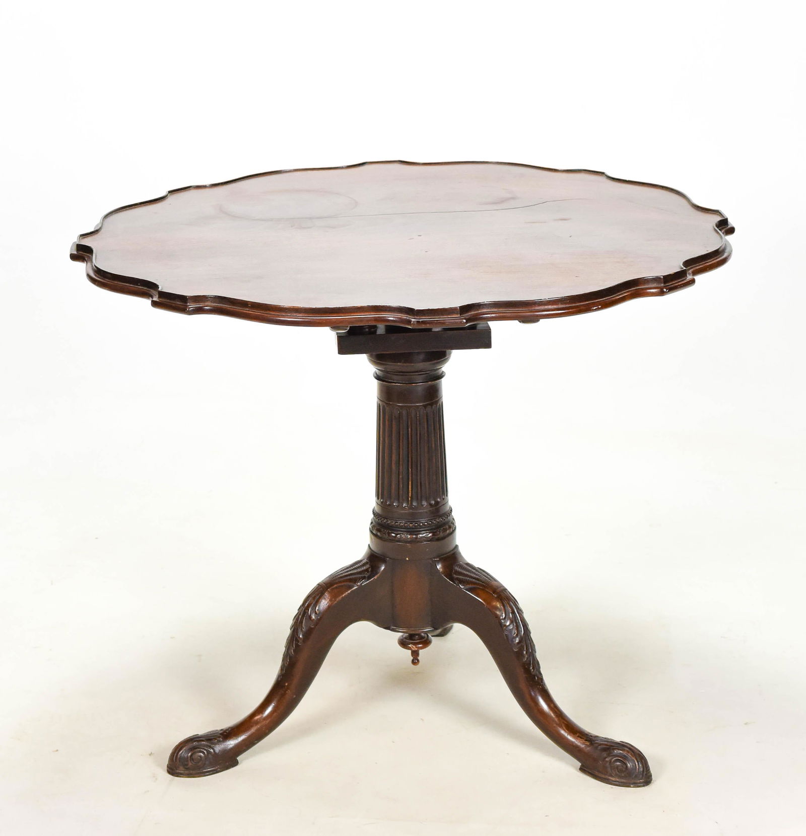 Fine Antique Mahogany Chippendale Tilt Top Table (1 of 12)