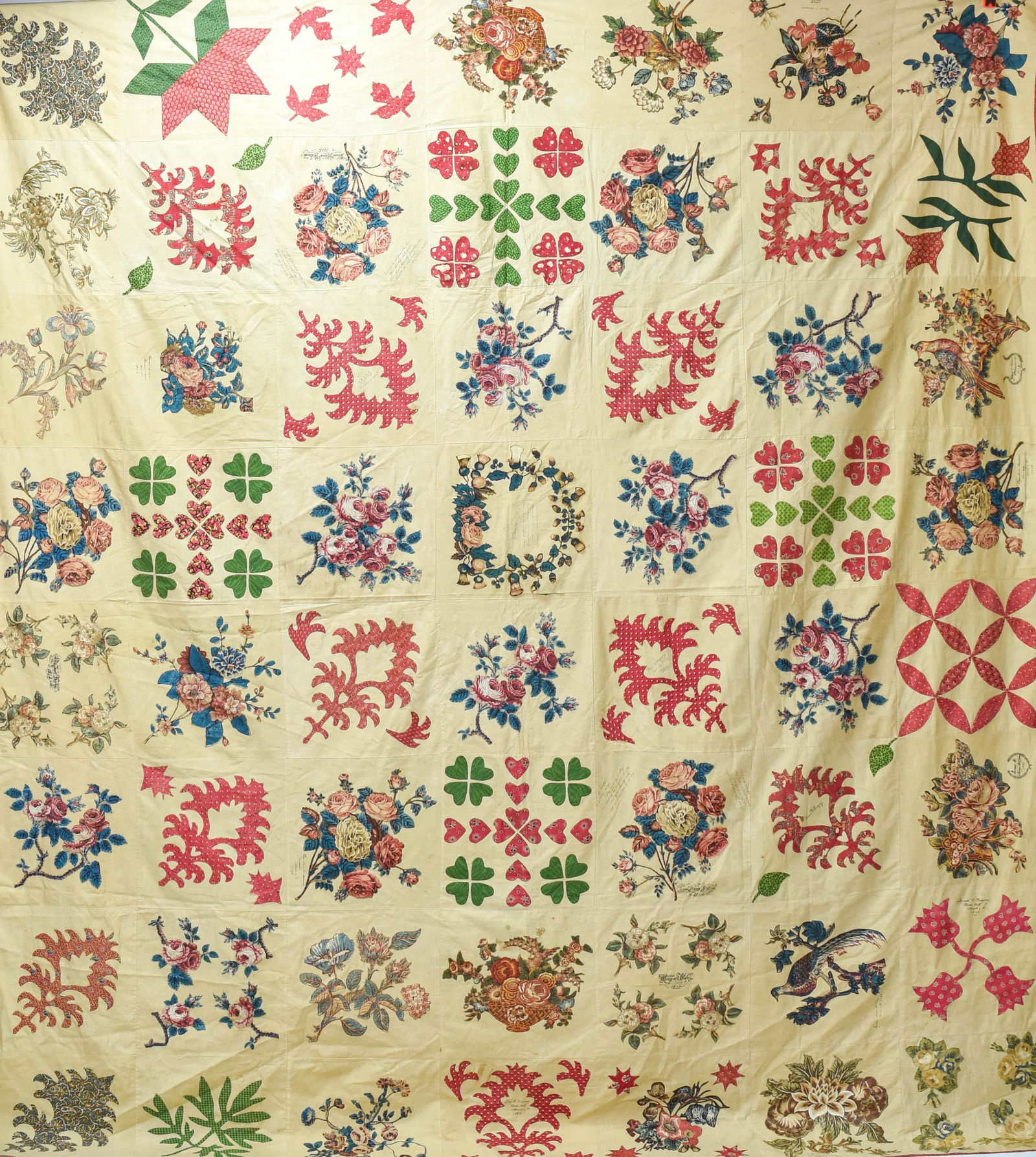 Antique American Album Quilt Dated 1846 (1 of 8)