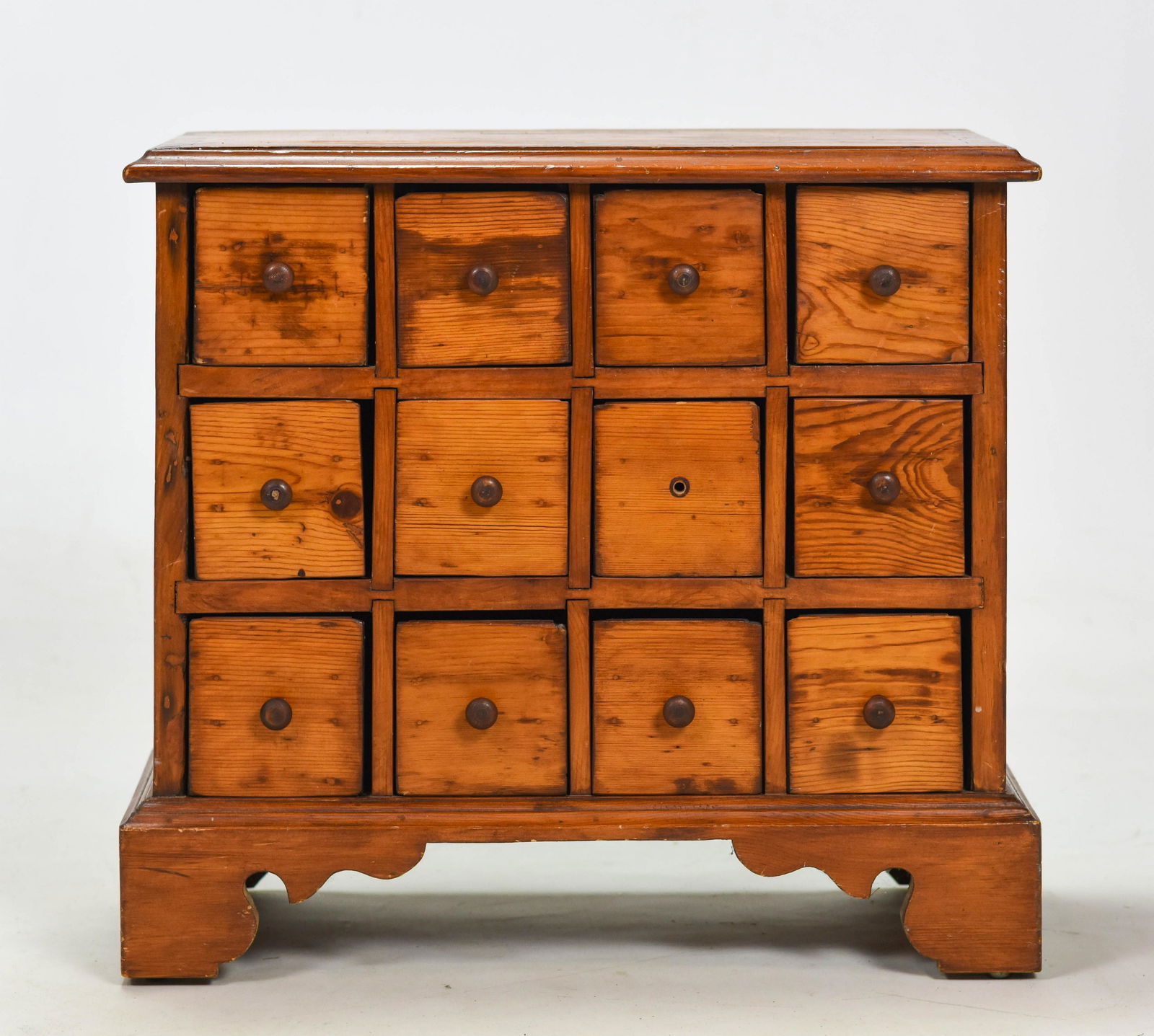 Small Antique Chippendale 12 Drawer Apothocary Chest (1 of 7)