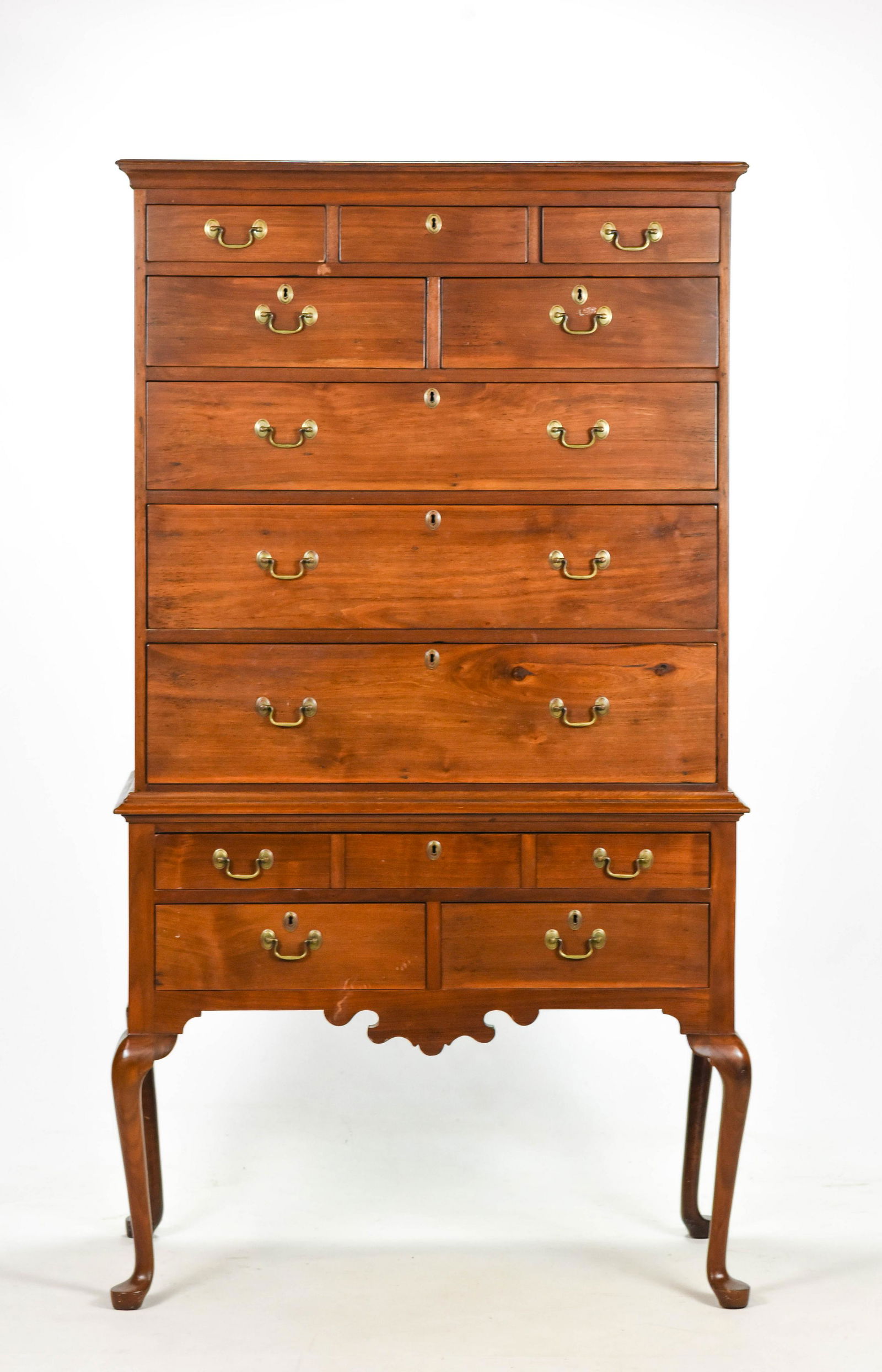 Antique 19thC Conneticut Queen Ann Cherry Highboy (1 of 10)