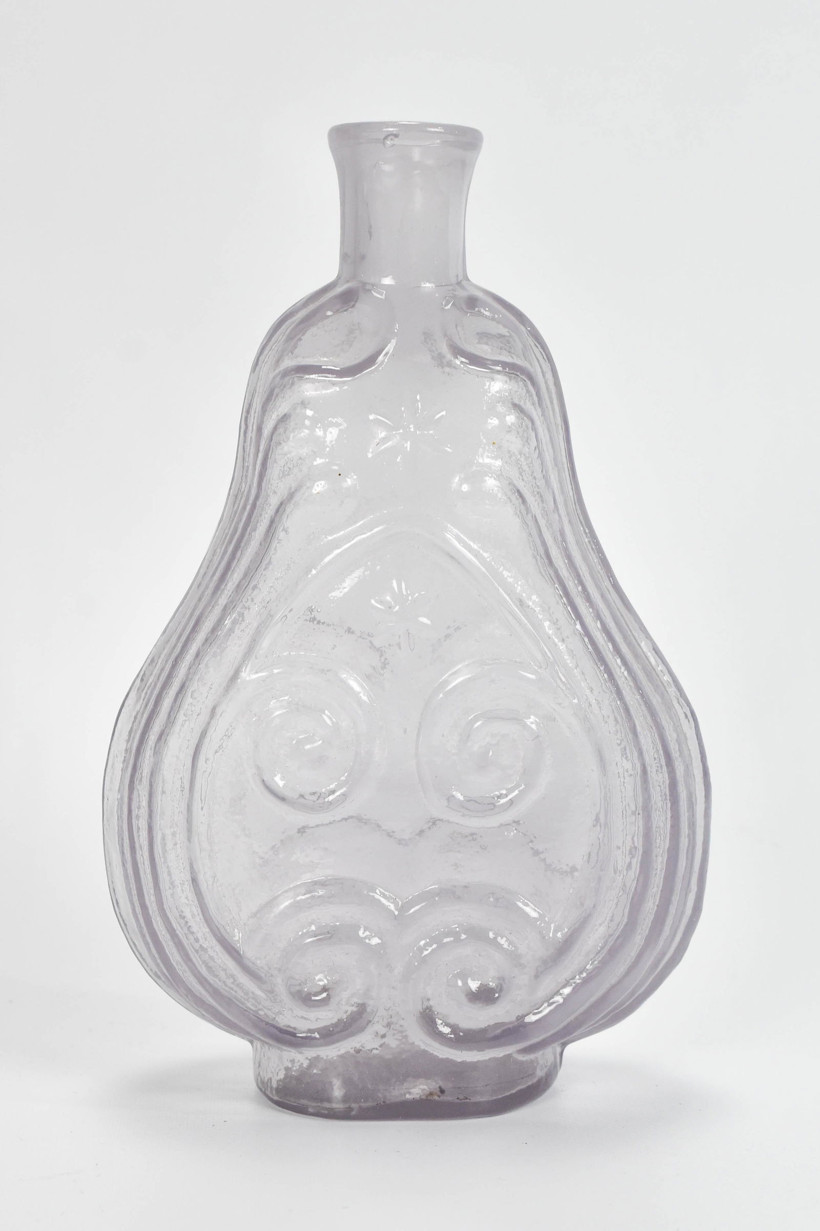 Antique 19thC Rose Opal Scroll Violin Quart Flask (1 of 7)