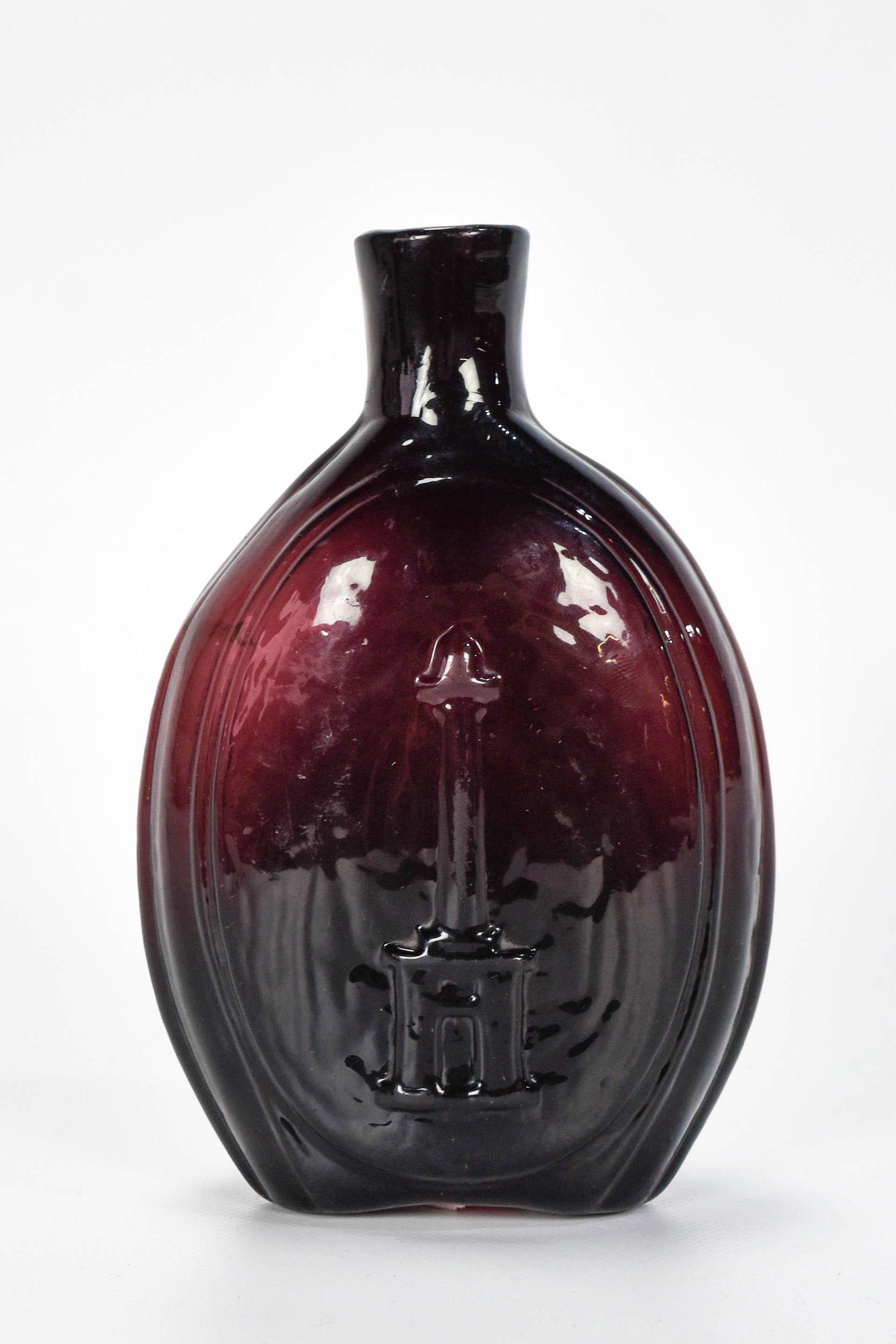 Baltimore Glass Works Monument Sloop 1/2 Pint Flask (1 of 7)