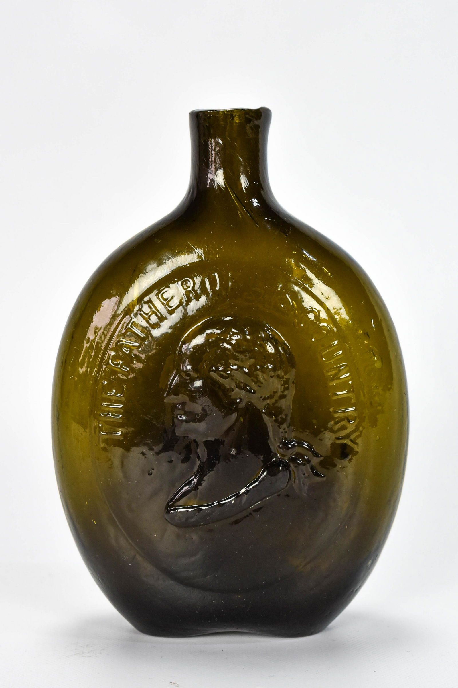 Deep Olive Washington Taylor Pint Portrait Flask (1 of 7)