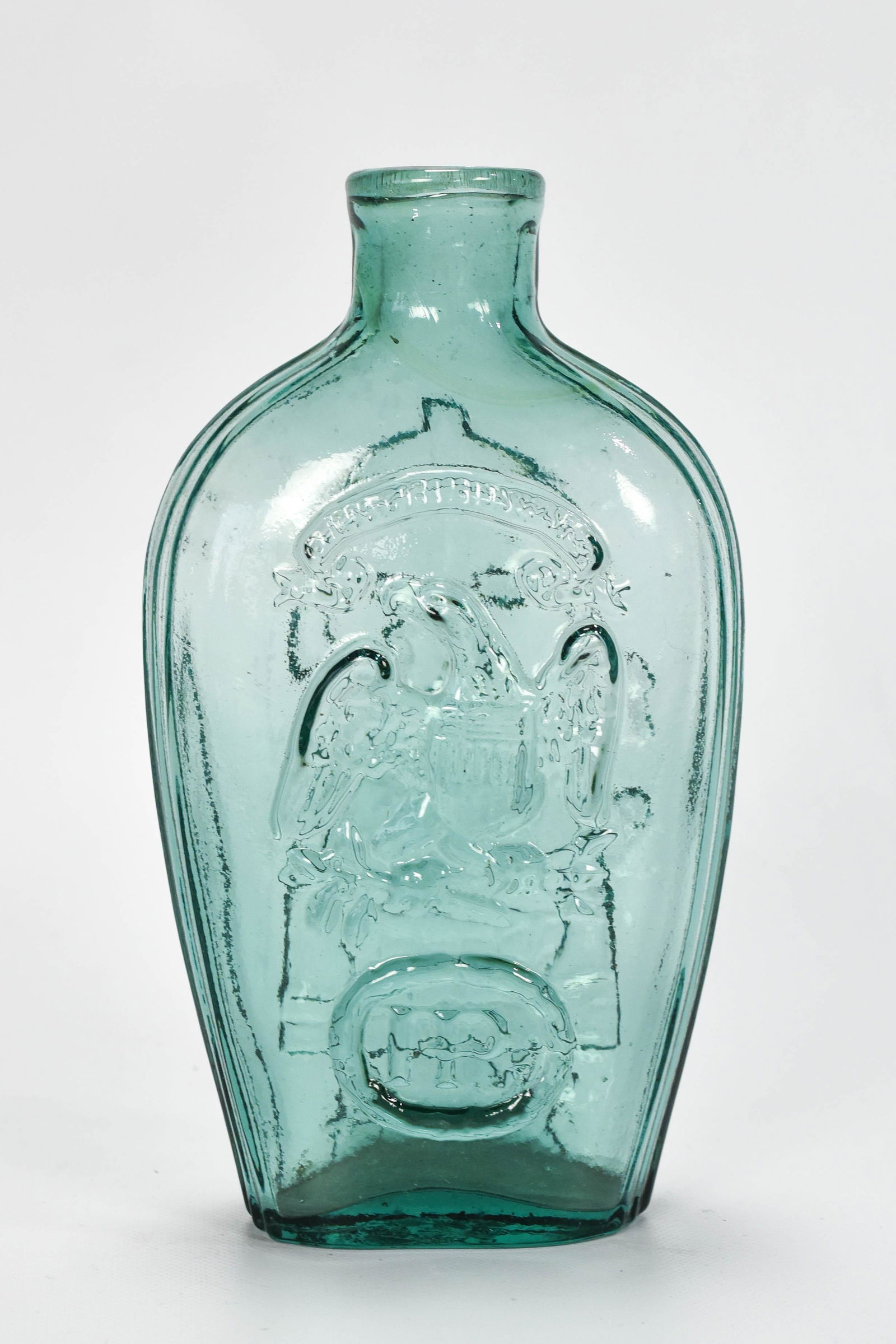 Green Aqua Masonic Eagle HP Pint Flask Bottle (1 of 7)