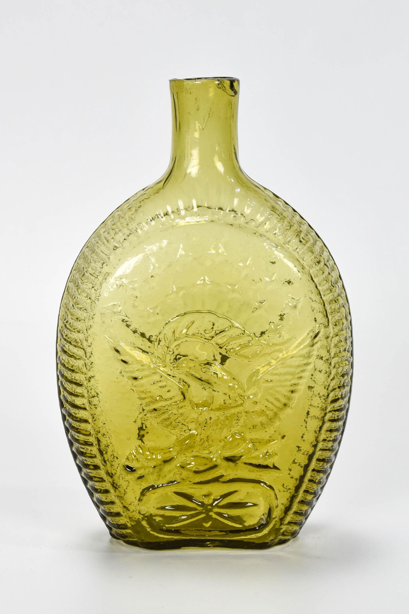 Yellow Double Eagle Historical Pint Flask Bottle (1 of 6)