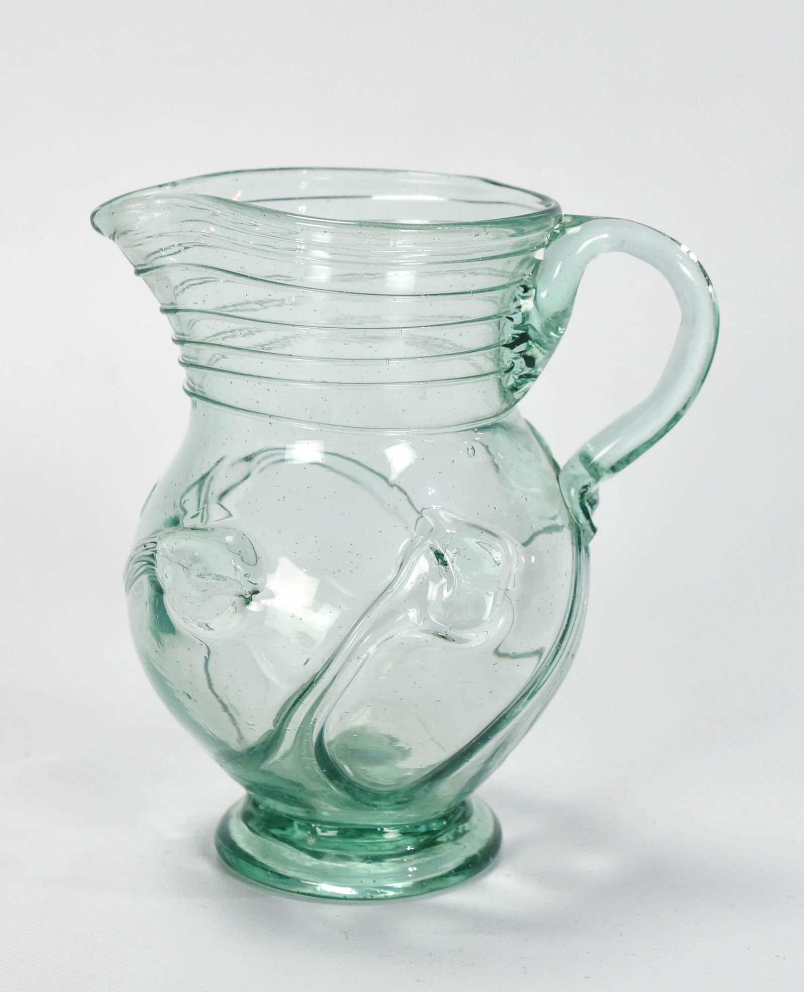 Antique Free Blown Lily Pad Glass Pitcher X-McKearin (1 of 10)