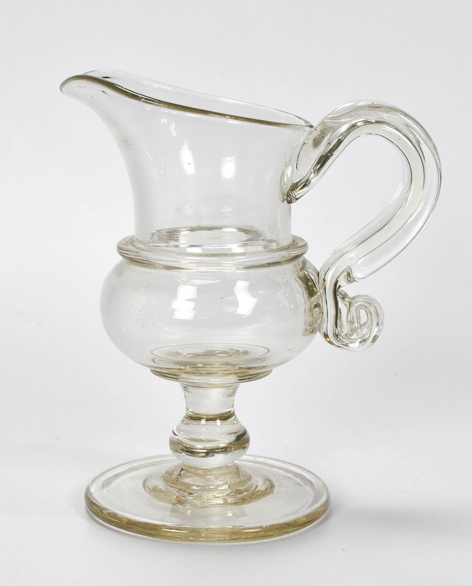 South Jersey Clear Free Blown Glass Pitcher Creamer (1 of 9)