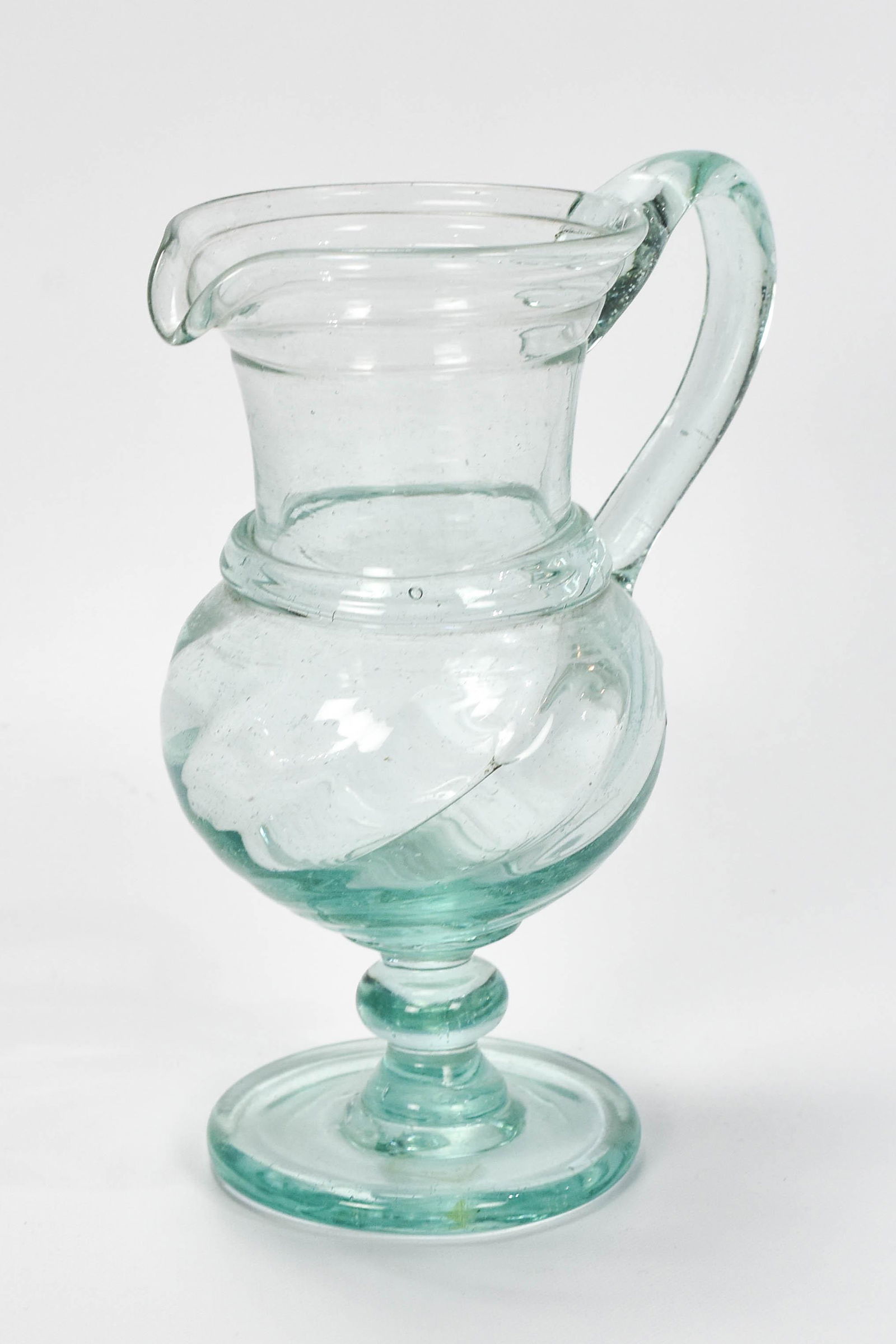 Early Jersey Blown Glass Pitcher Knob Stem Pad Foot (1 of 10)