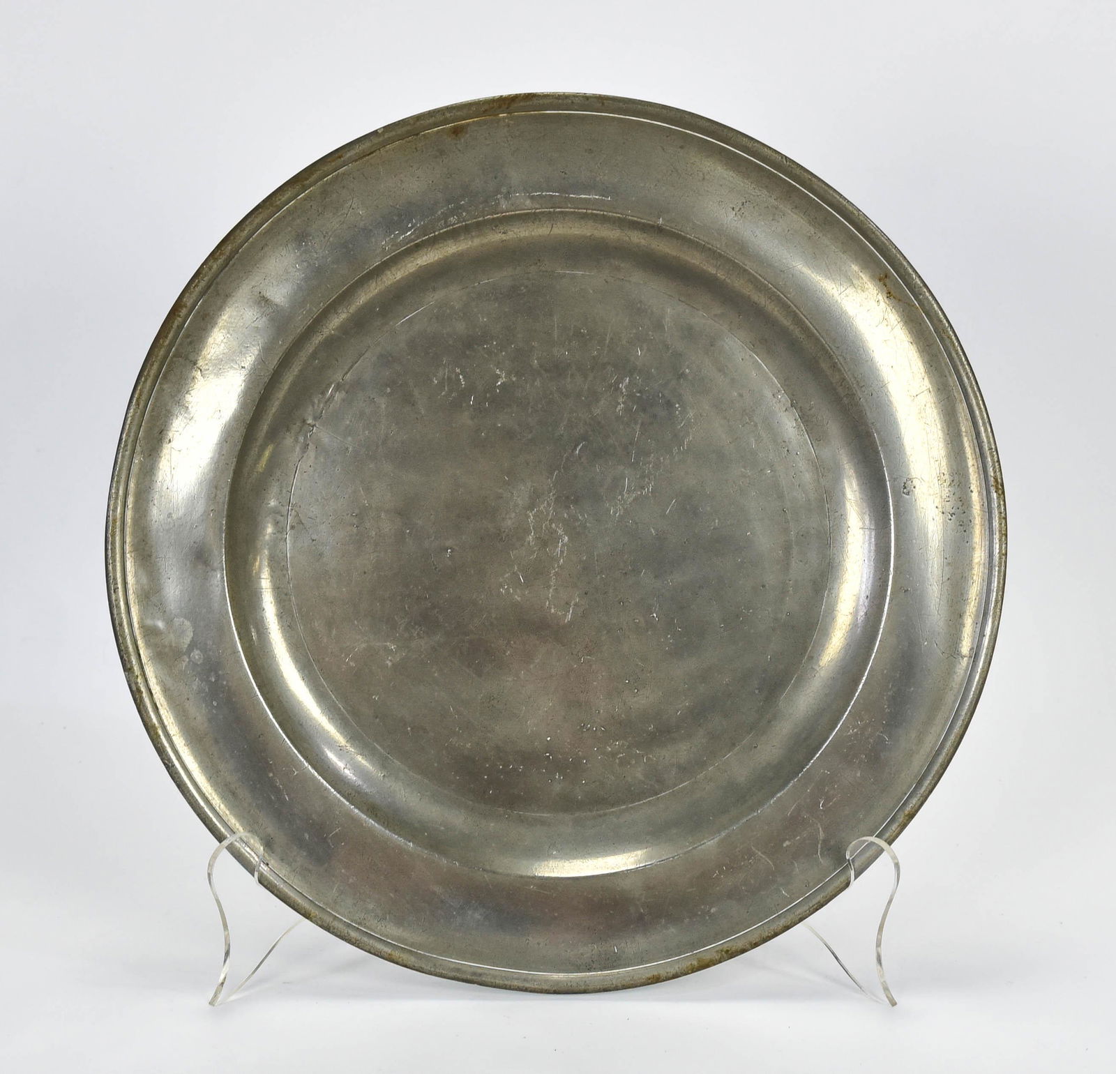 Antique 18thC Nathaniel Austin Pewter Charger Plate (1 of 7)