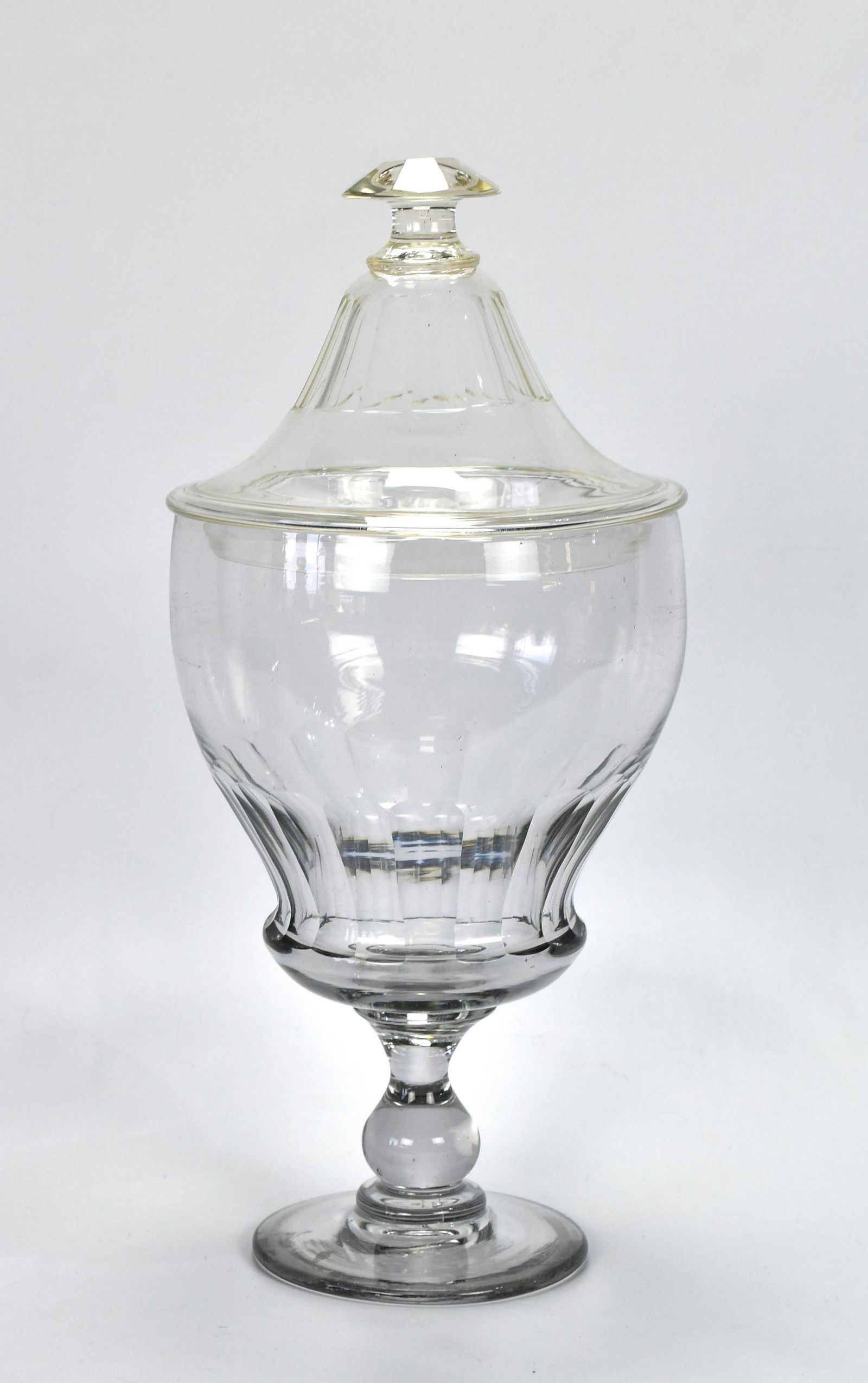 Antique Pittsburgh Flint Glass Footed Compote w/Lid (1 of 5)