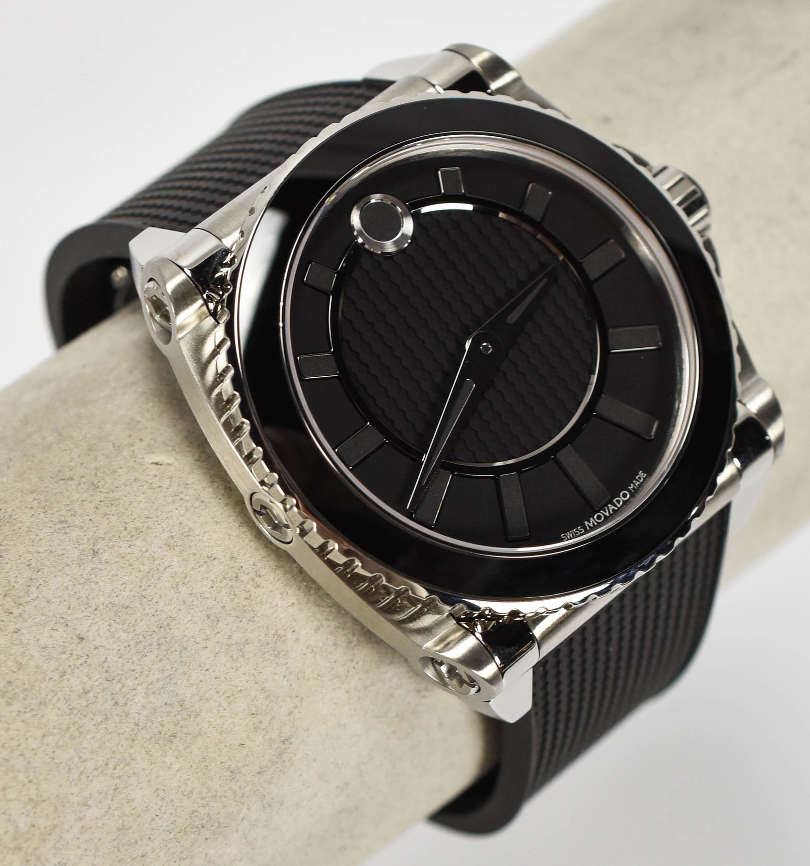 Movado Master Auto Black Dial SS Men's Watch 0606295 (1 of 8)