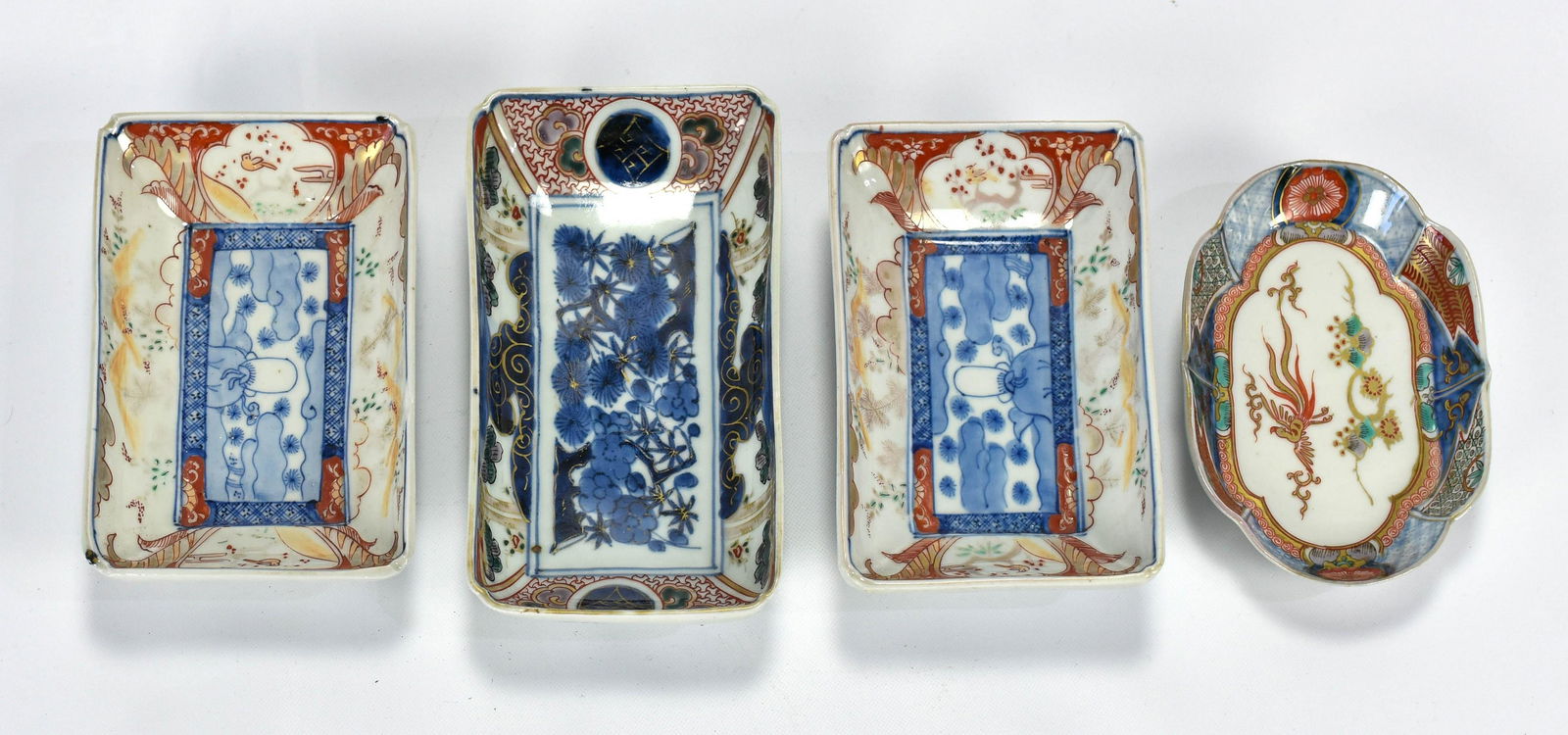 Four Antique Japanese Imari Porcelain Pen Trays (1 of 11)