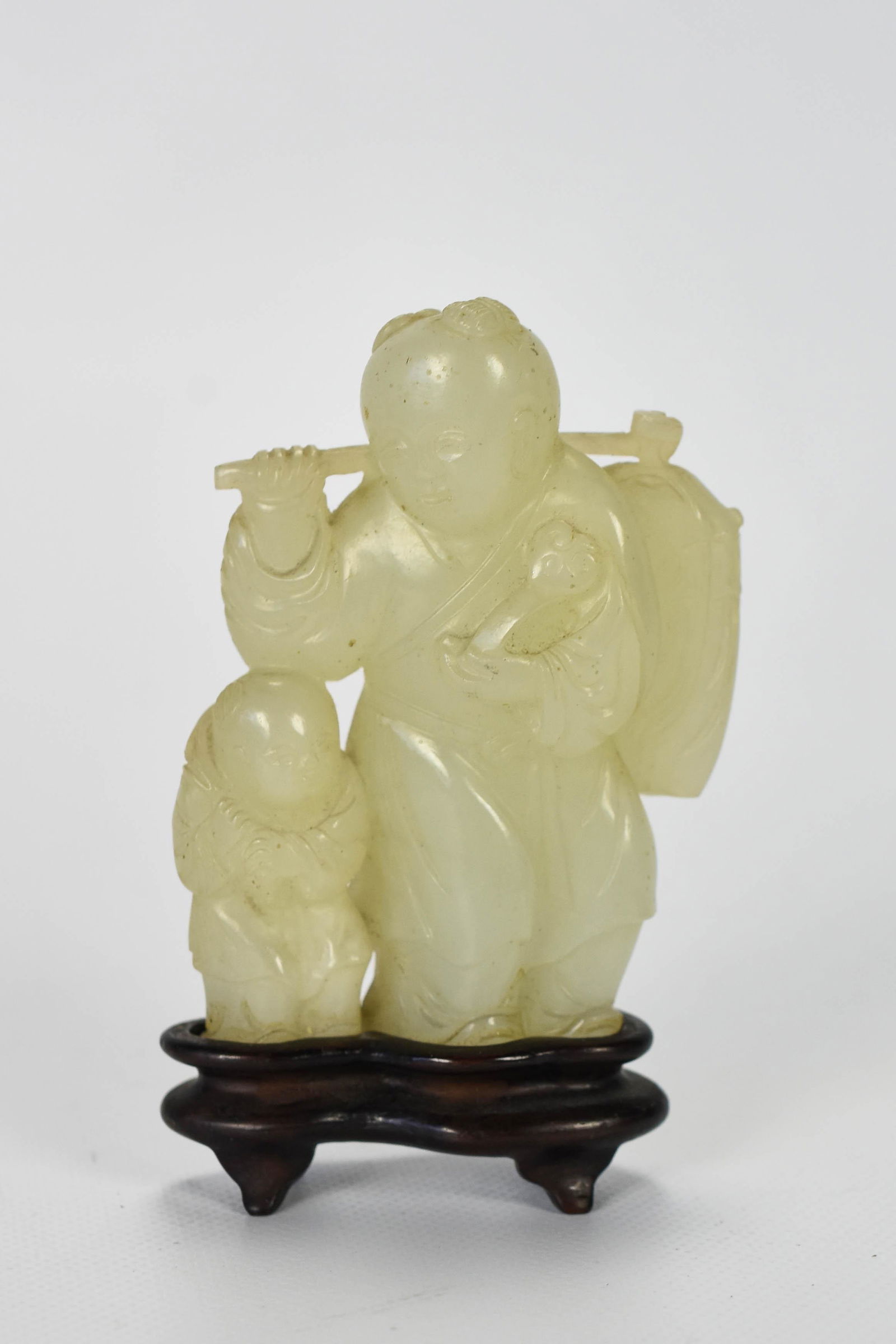Antique Chinese Carved Mutton Fat Jade Figurine (1 of 17)