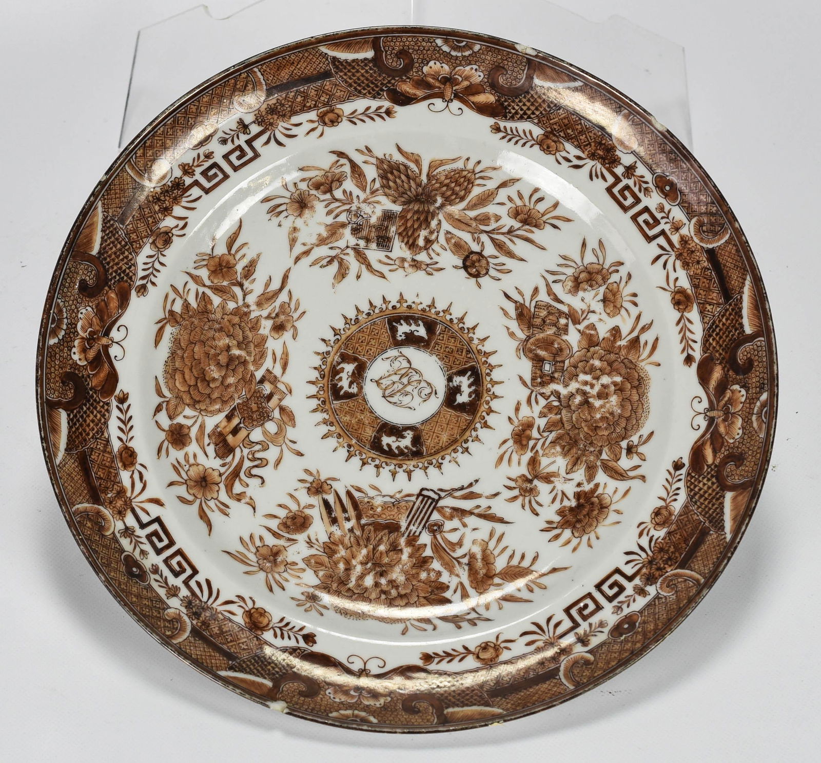 Fine Rare Hand Painted Chinese Export Dinner Plate (1 of 7)