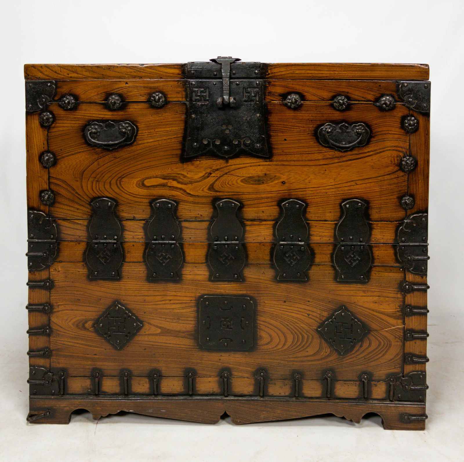 Antique Fancy Japanese Meiji Tansu Storage Chest (1 of 15)