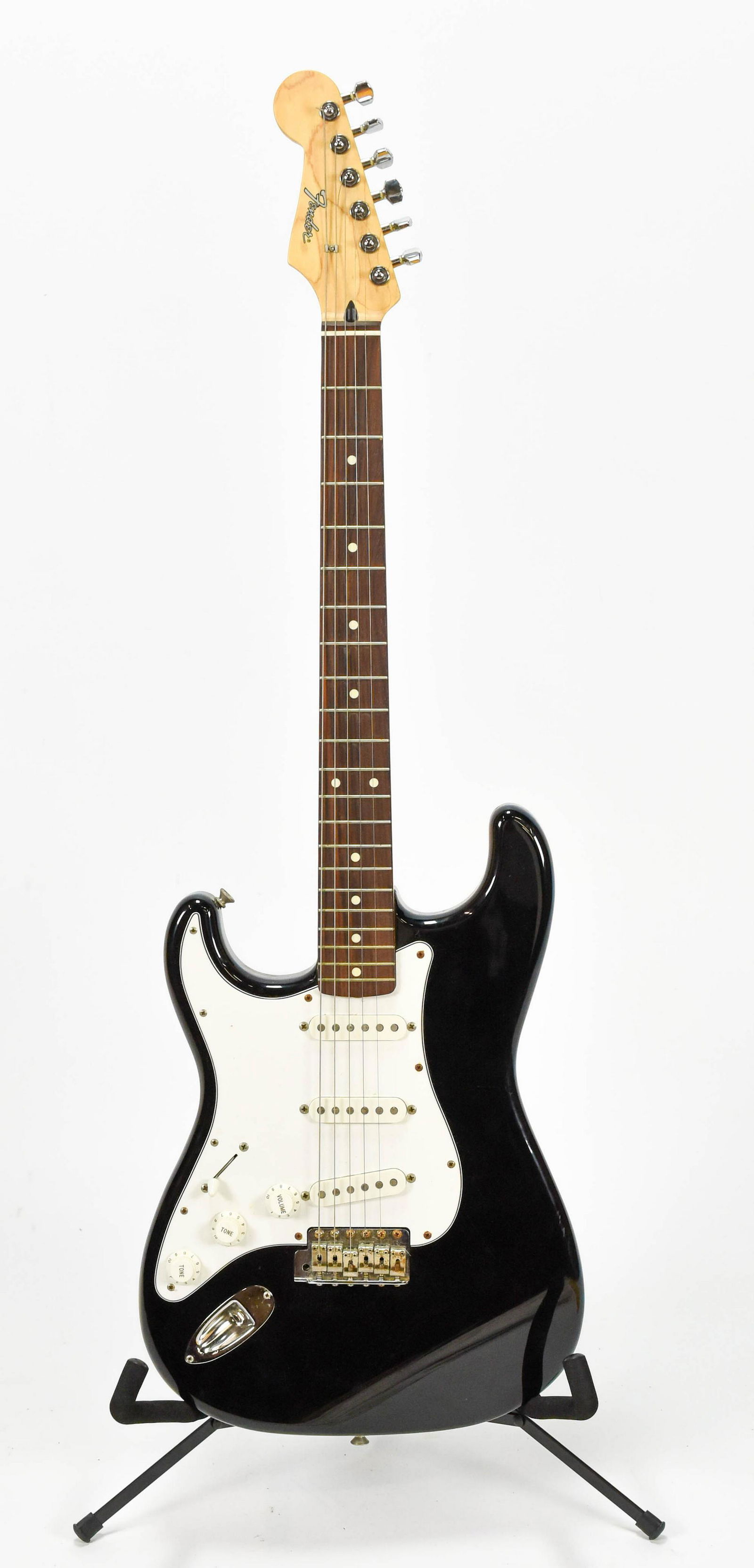 Black Fender Stratocaster Lefty Electric Guitar (1 of 7)