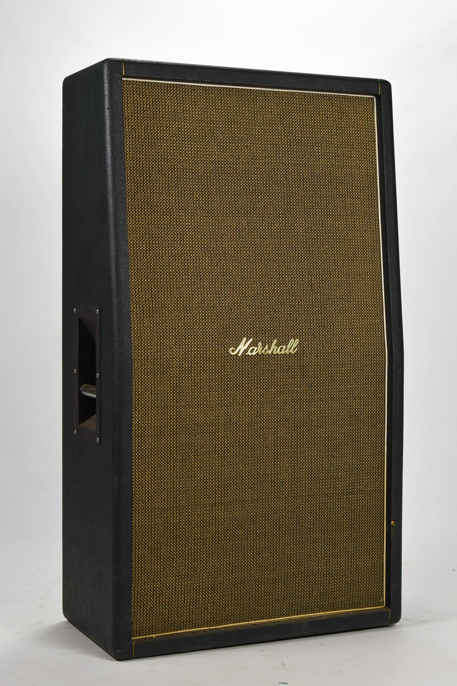 Marshall Highboy 100W 8 x 10" Angled Guitar Cabinet: Damage on M on Marshall label. Serial #: 25323
