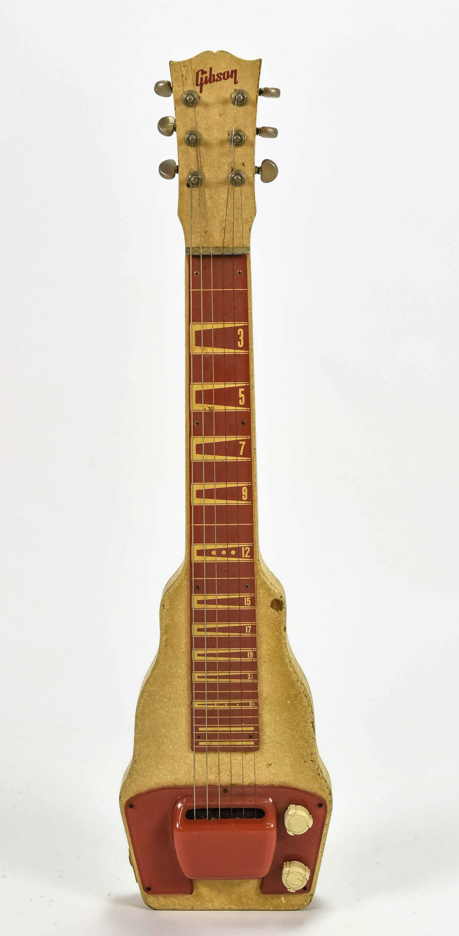 Gibson Electric Lap Steel Guitar BR-9: Serial #: none showing. Fair cosmetic condition. Non working. No case.
