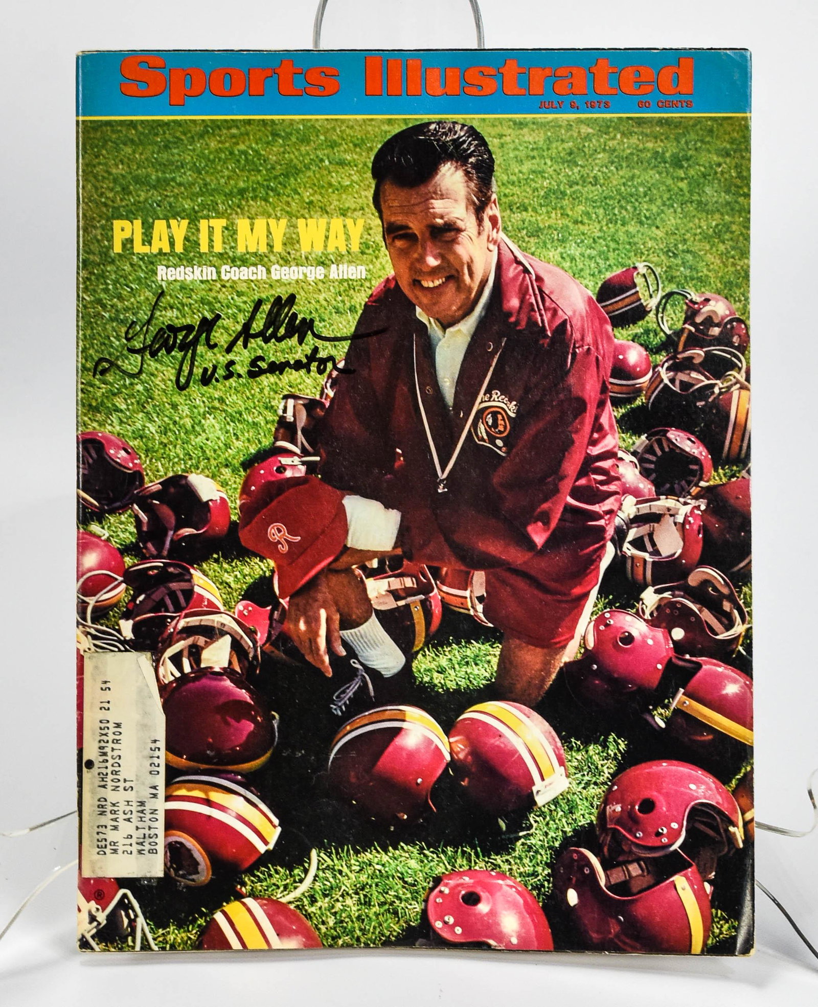 George Allen Signed Sports Illustrated Football NFL (1 of 3)