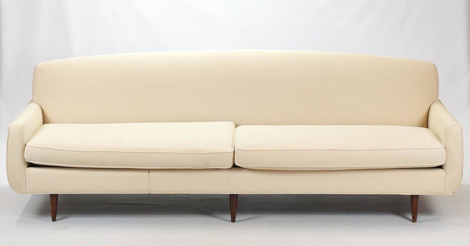 Large Mid Century Modern Beige 4-Seater Sofa (1 of 5)