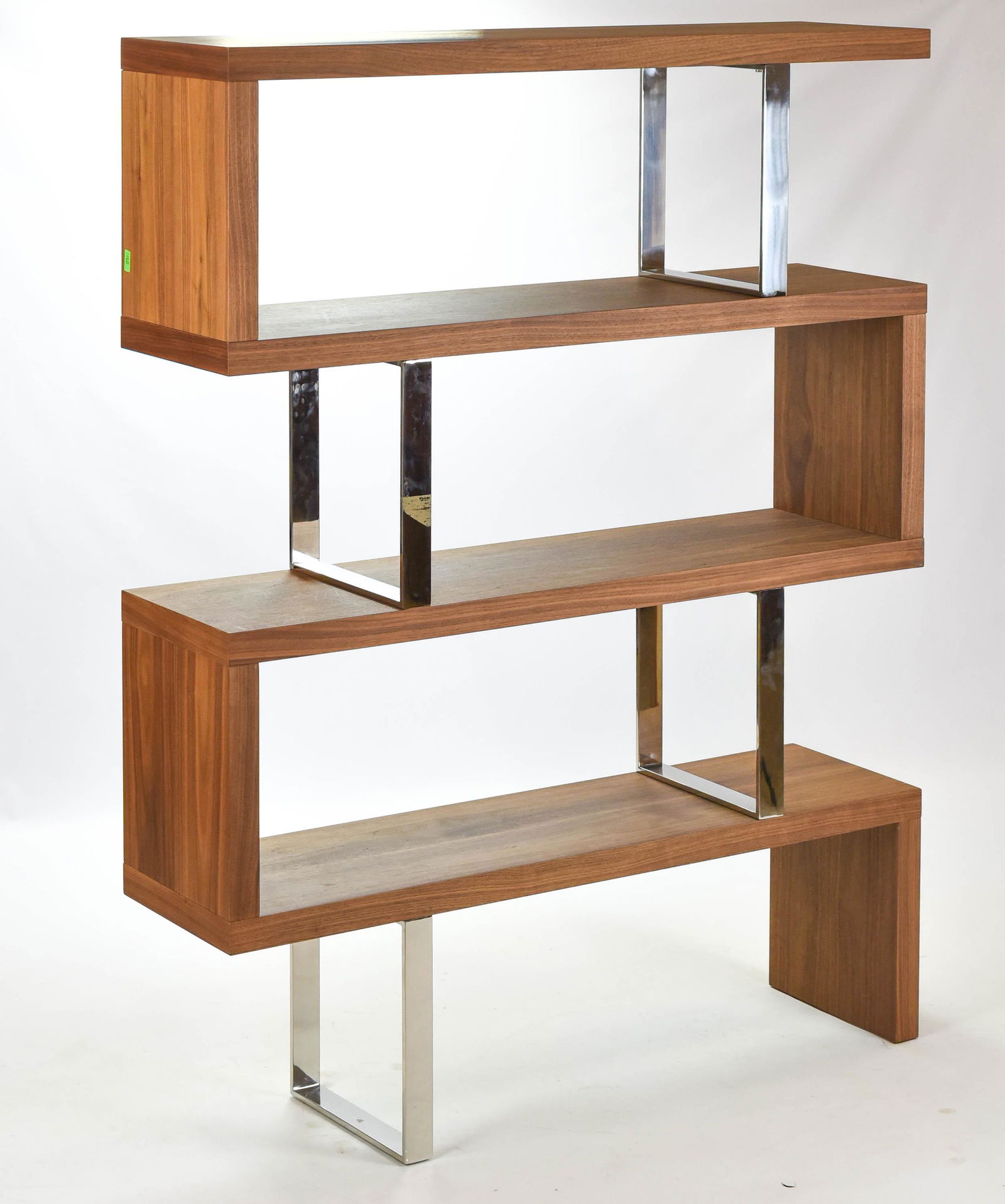 Chrome Wood Walnut Modrest Maze Modern Bookcase (1 of 4)