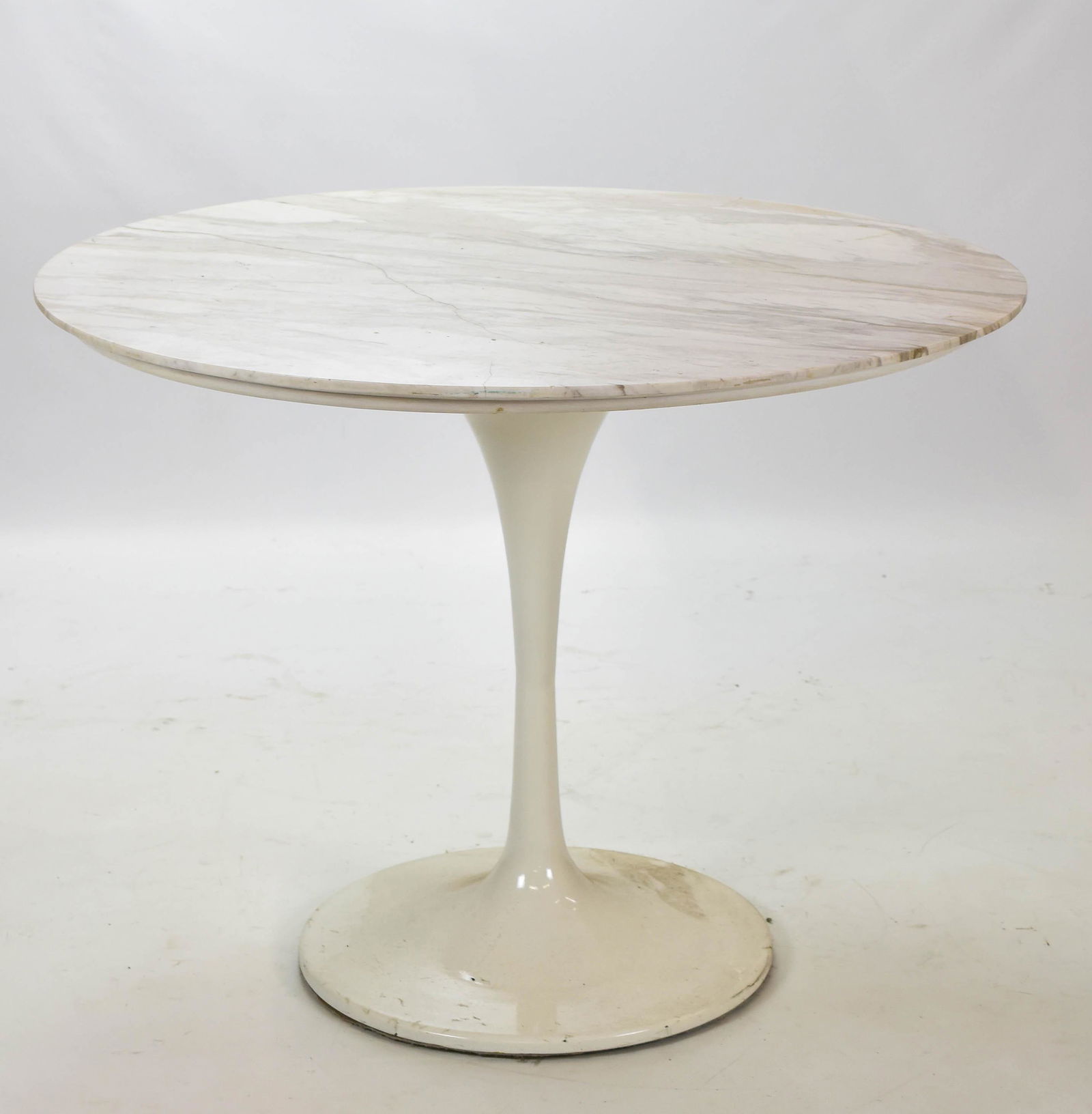 Saarinen Tulip Luncheon Table 40" Marble Top MCM (1 of 8)