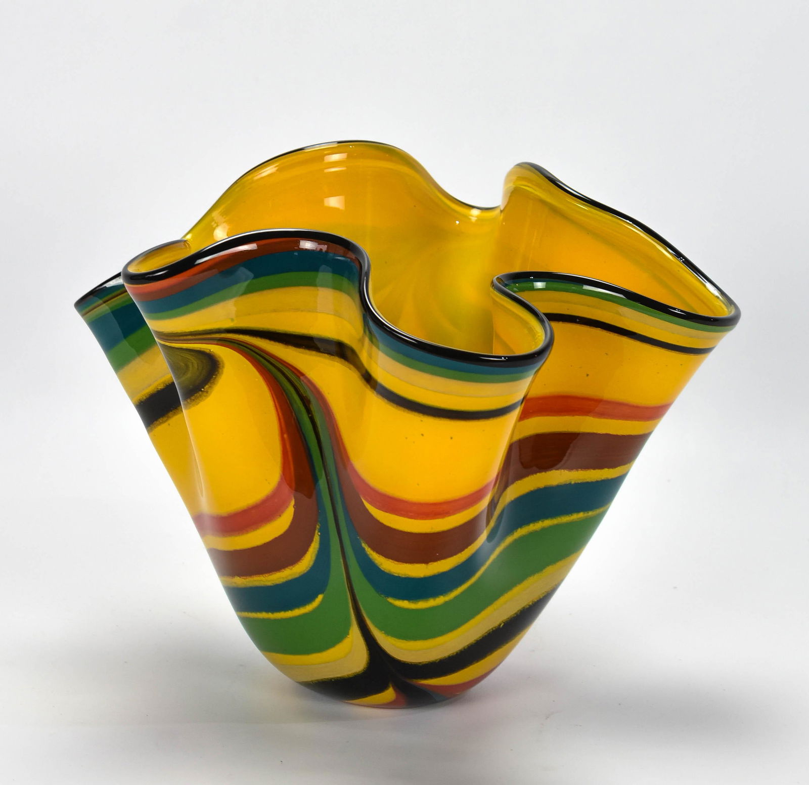 Large Signed Newt Grover Studio Art Glass Bowl (1 of 11)