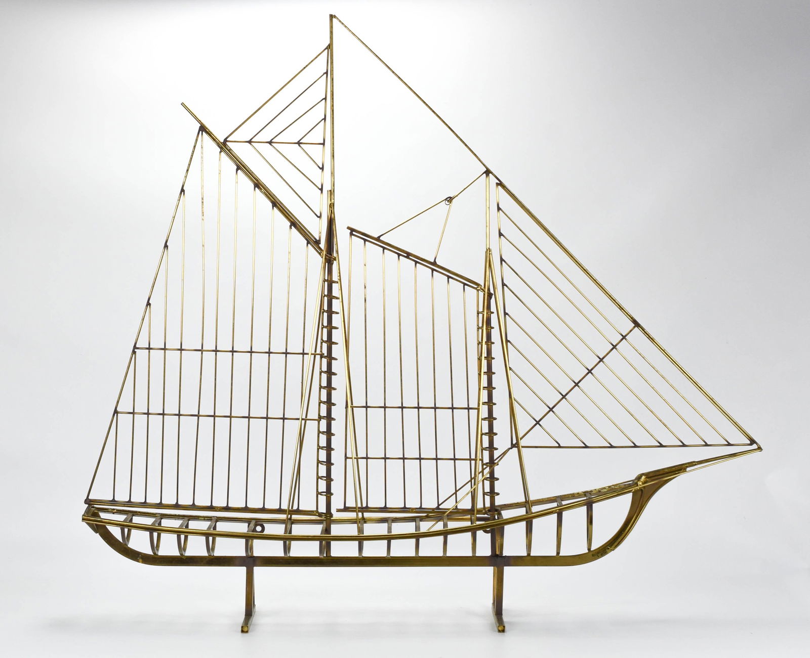 Large Mid Century Modern Curtis Jere Sailboat Sculpture (1 of 10)