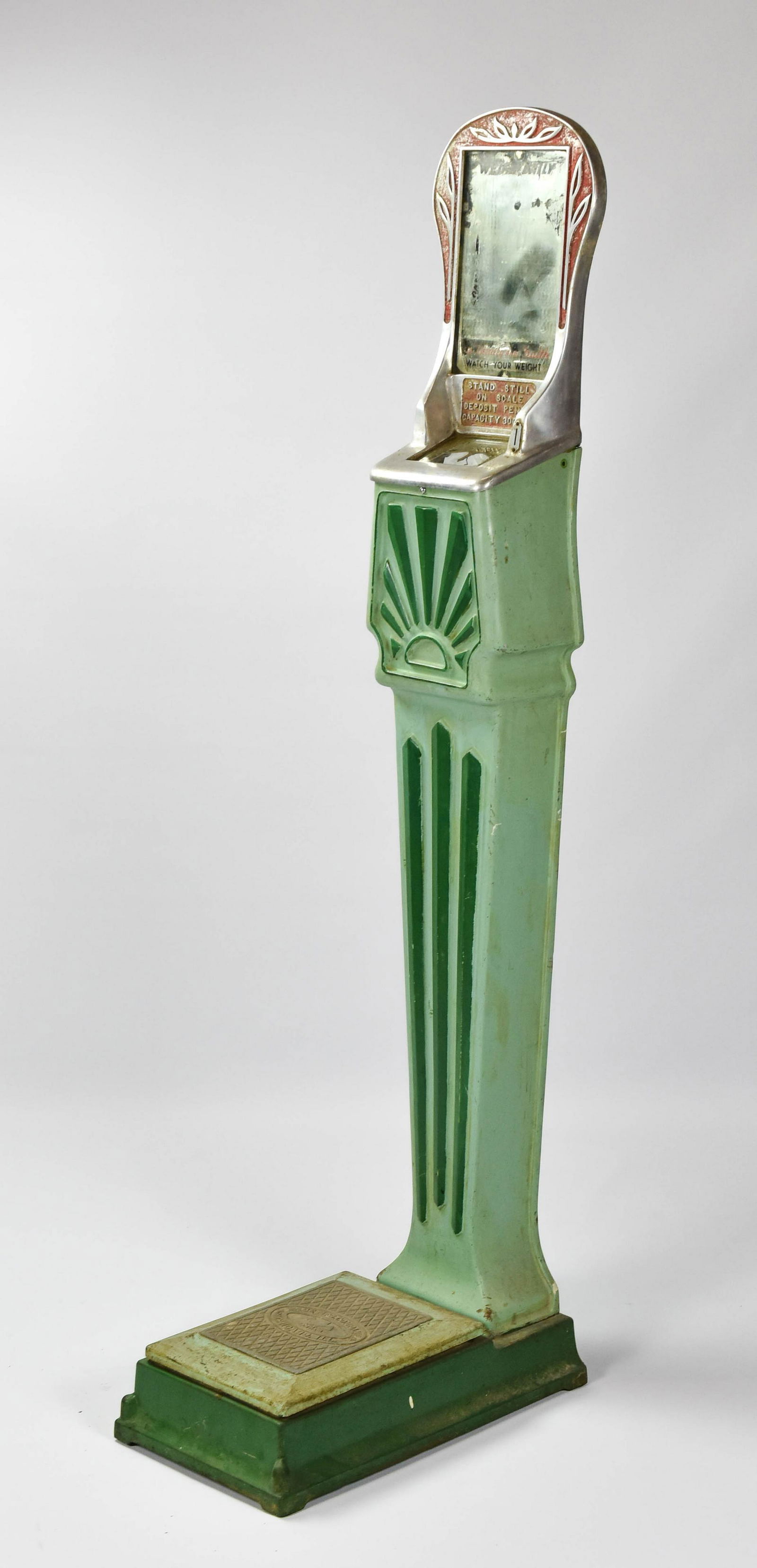 Pace Mfg Art Deco Tall Porcelain Enamel Penny Scale (1 of 9)