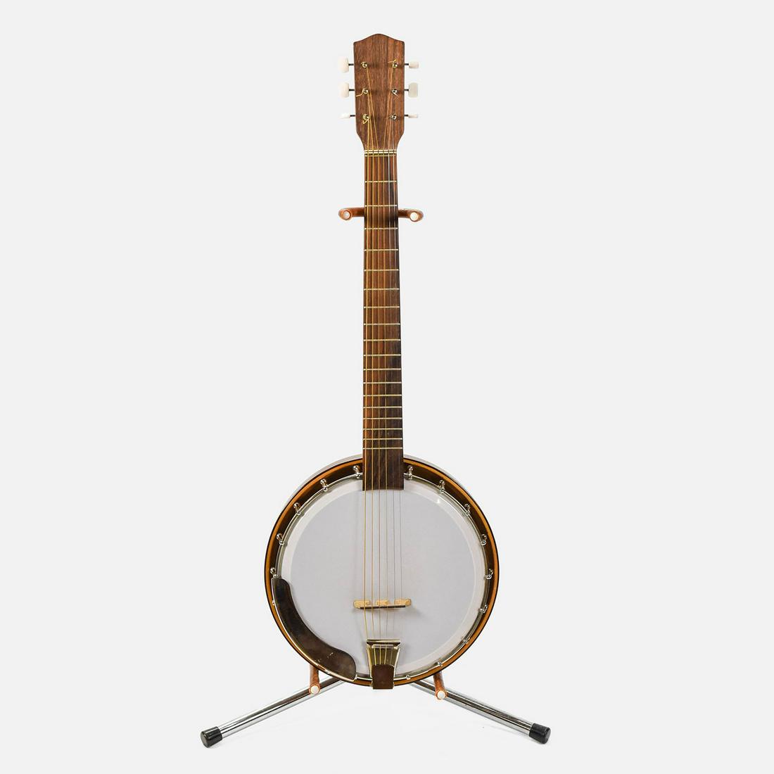 Very Well Made Six String Banjitar Banjo w/Resonator (1 of 7)