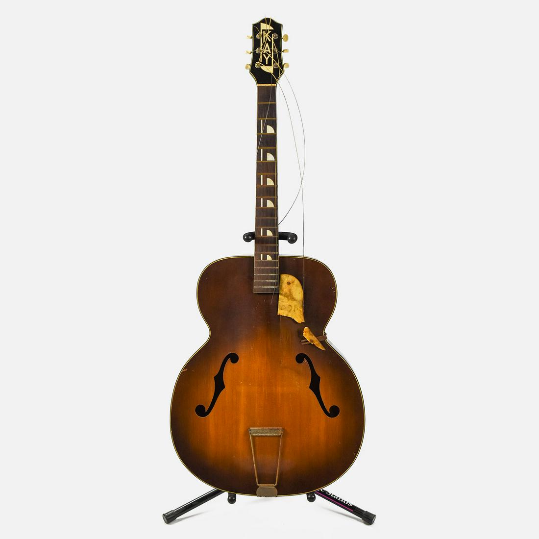 1941 Kay Sunburst Archtop Art Deco Acoustic Guitar (1 of 8)