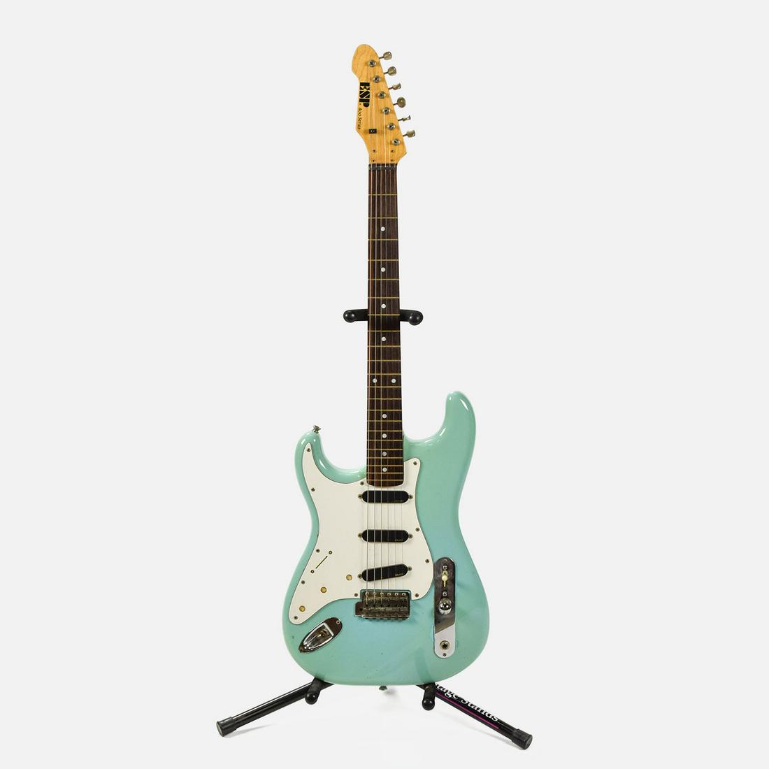 ESP 400 Series Teal Electric Guitar Lefty Strat (1 of 9)